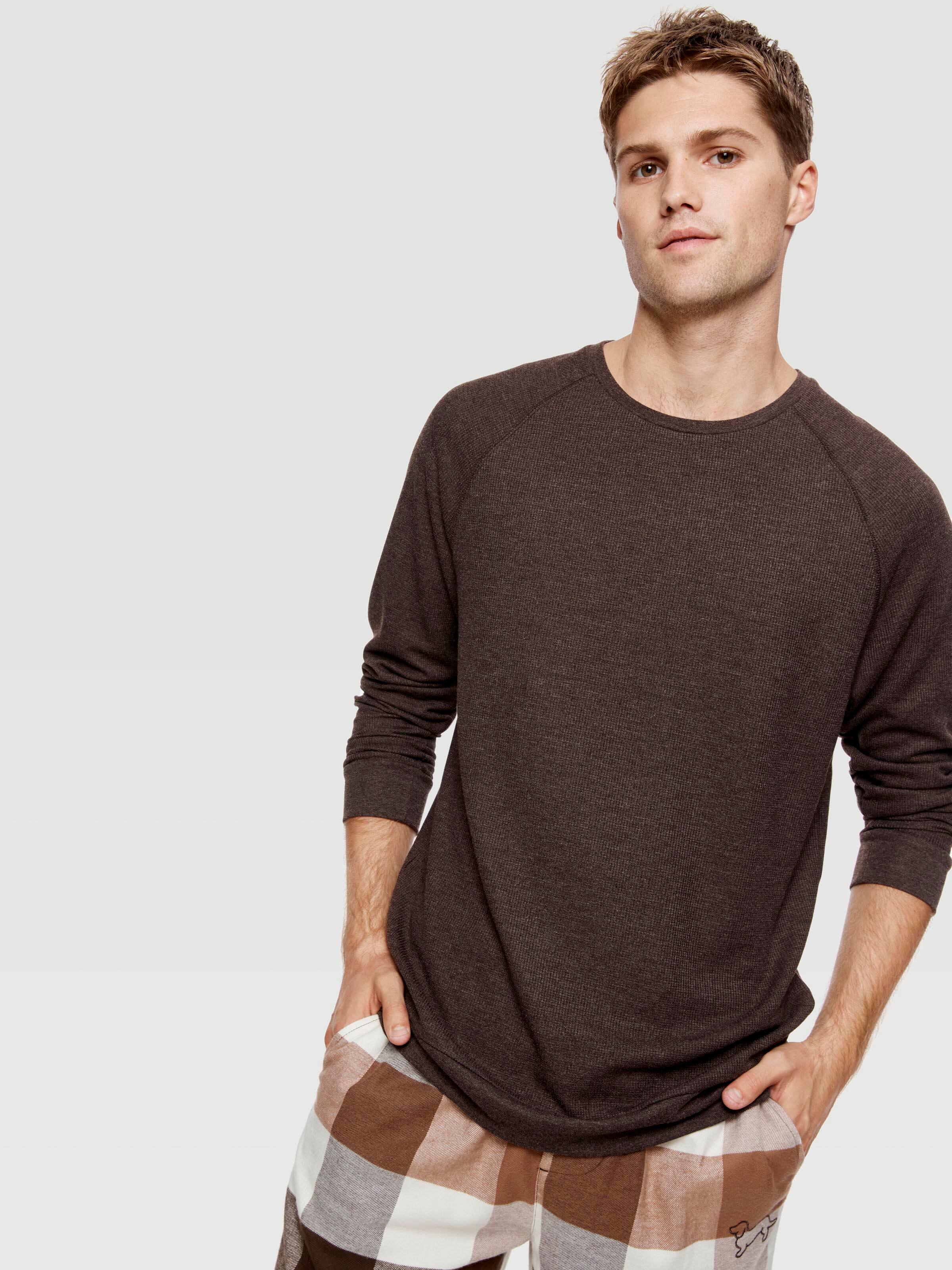 Chocolate Jumbo Waffle Raglan Top