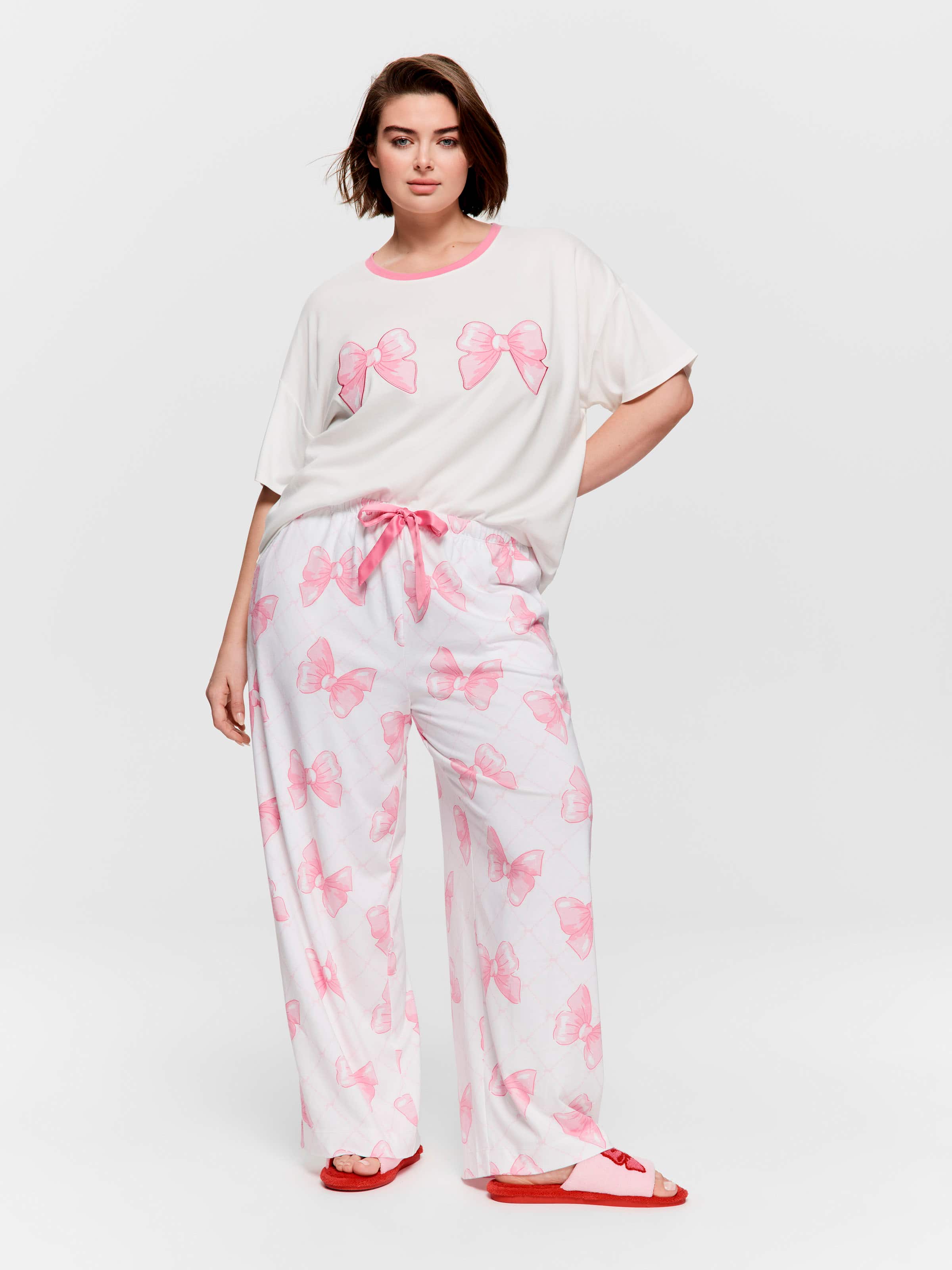 P.A. Plus Bow Wide Leg Pj Pant