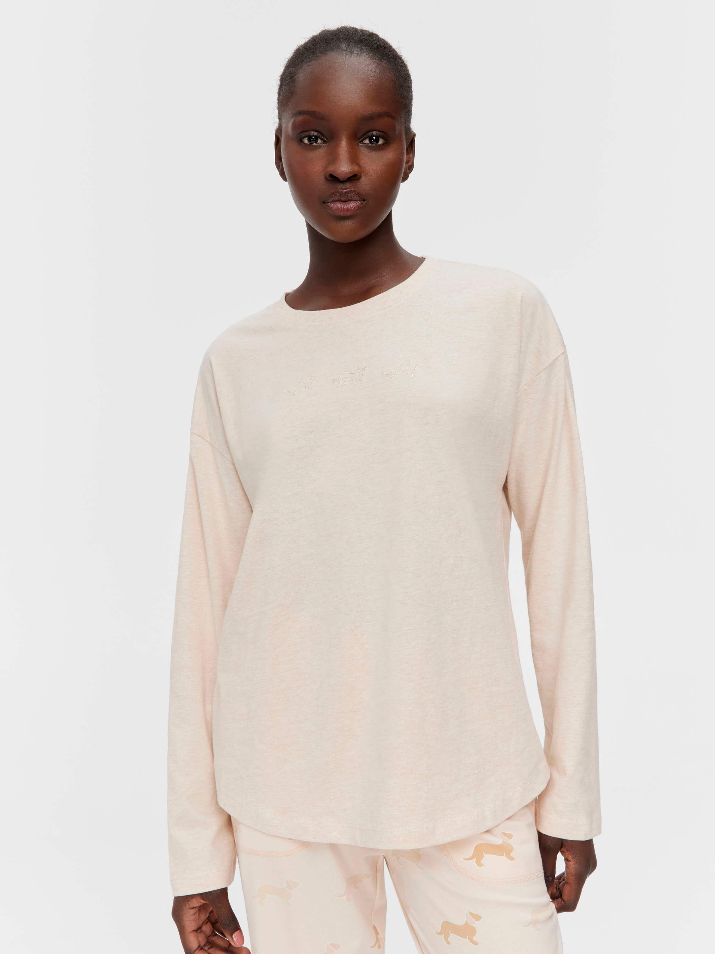 Image for Caramel Logo Long Sleeve Top from Peter Alexander