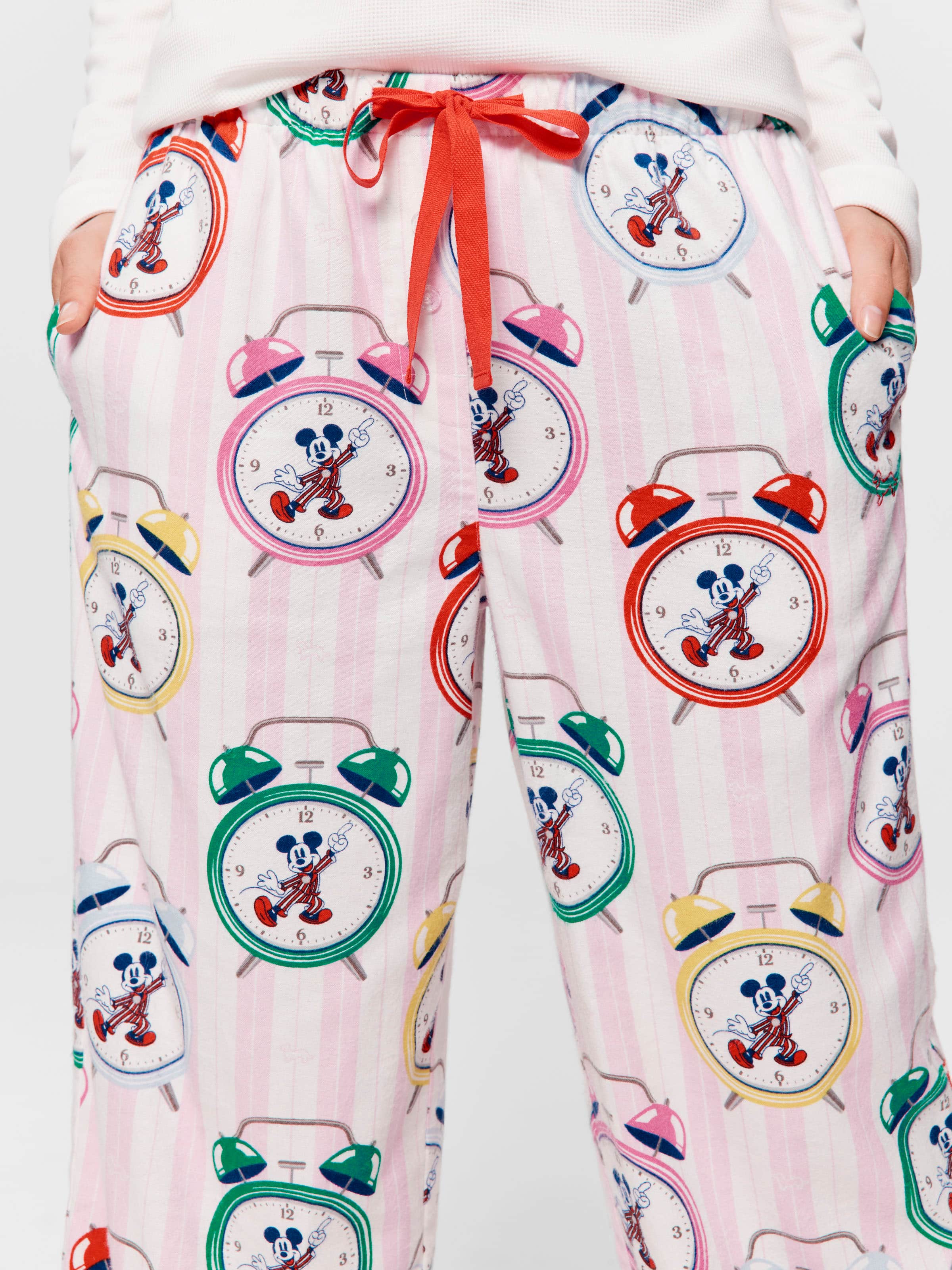 Image for Mickey Mouse Clocks Bamboo Flannelette Classic Pj Pant from Peter Alexander