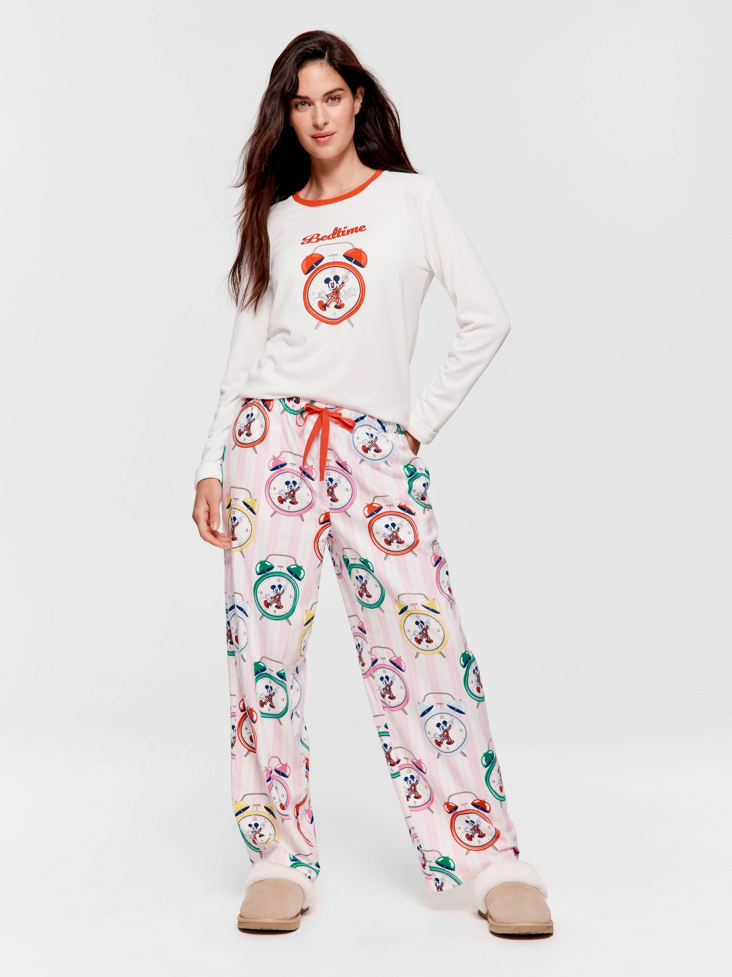 Image for Mickey Mouse Clocks Bamboo Flannelette Classic Pj Pant from Peter Alexander