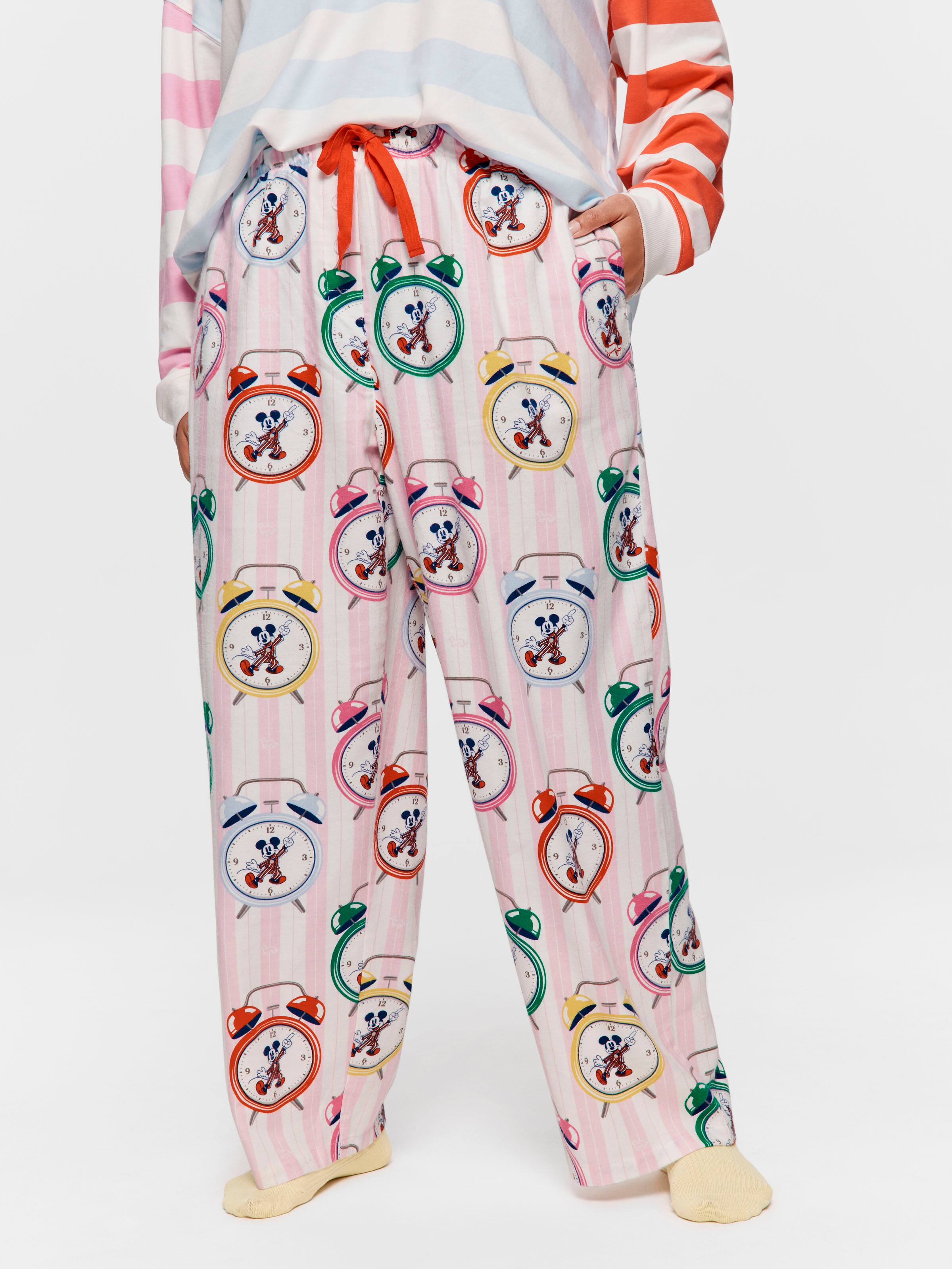 P.A. Plus Mickey Mouse Clocks Bamboo Flannelette Classic Pj Pant