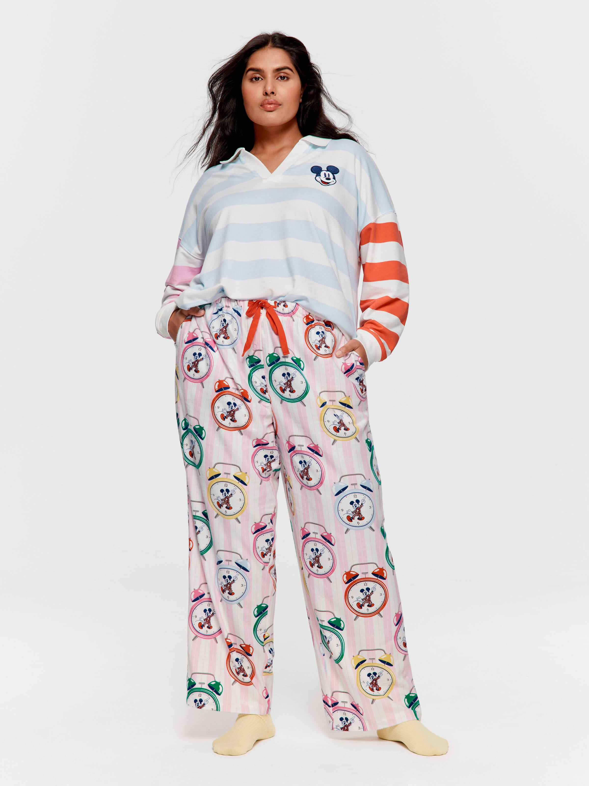 P.A. Plus Mickey Mouse Clocks Bamboo Flannelette Classic Pj Pant