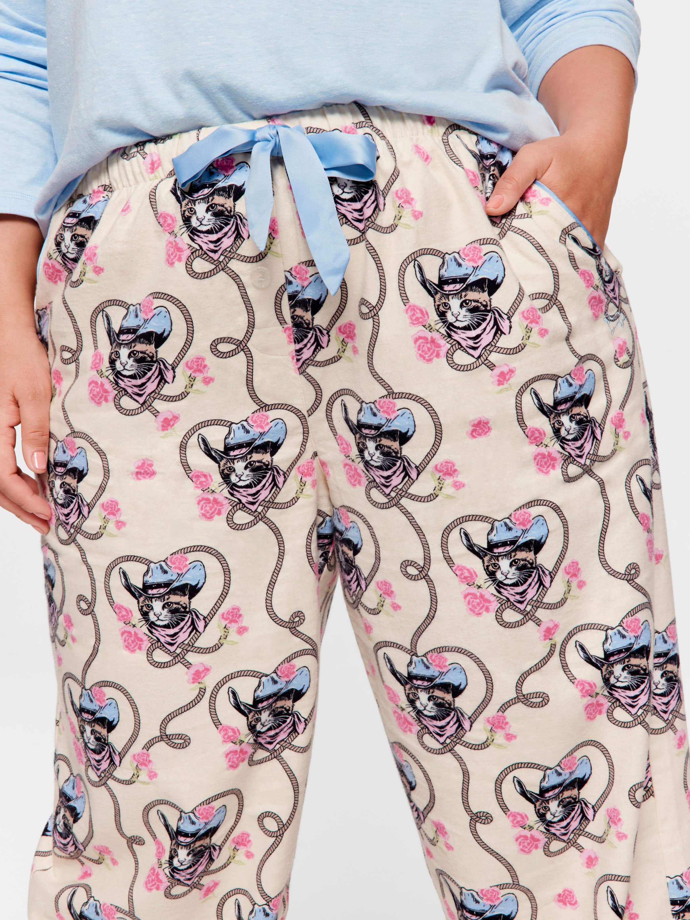 P.A. Plus Cowboy Kitty Flannelette Classic Pj Pant