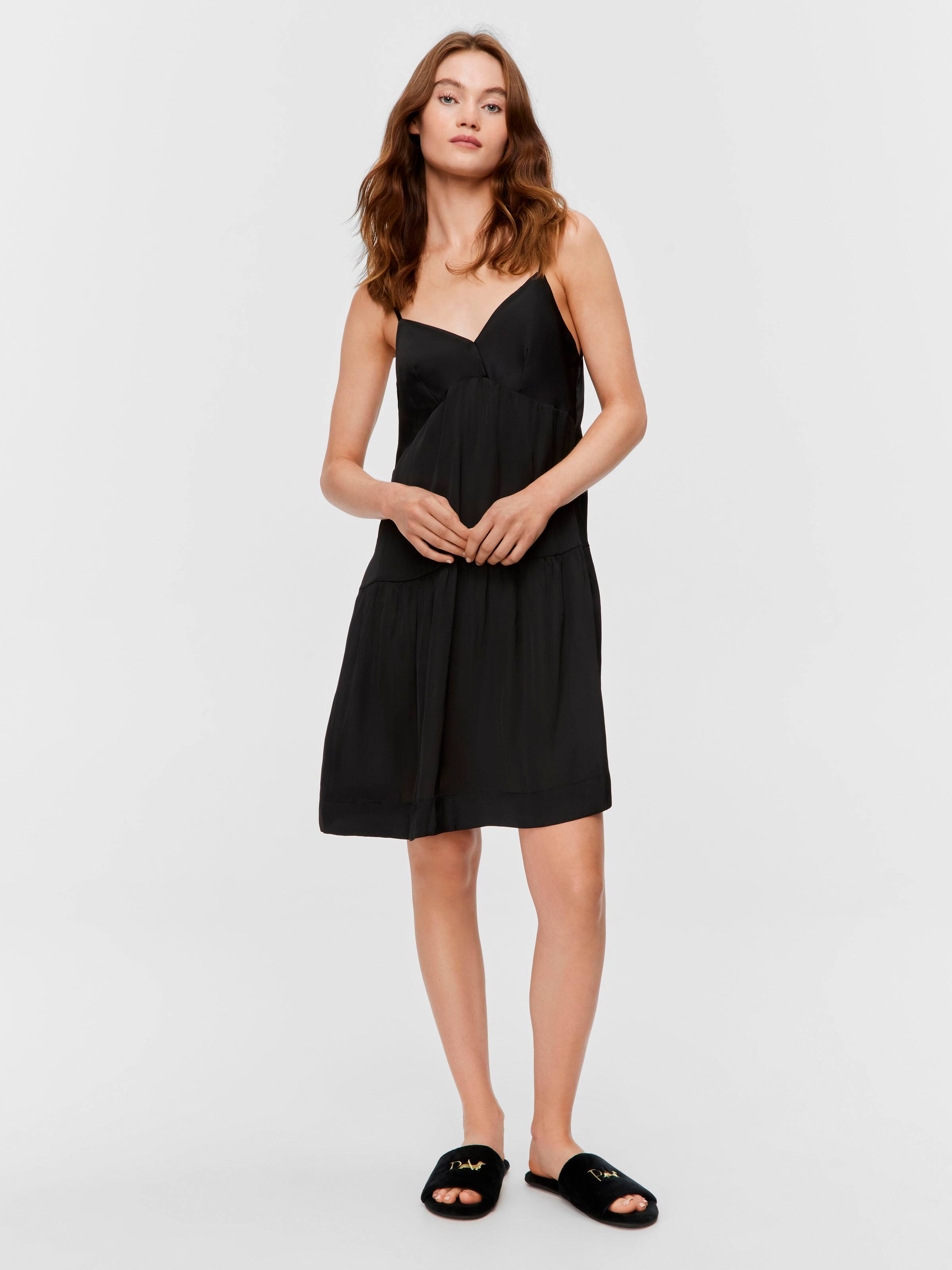 Black Satin Fashion Nightie