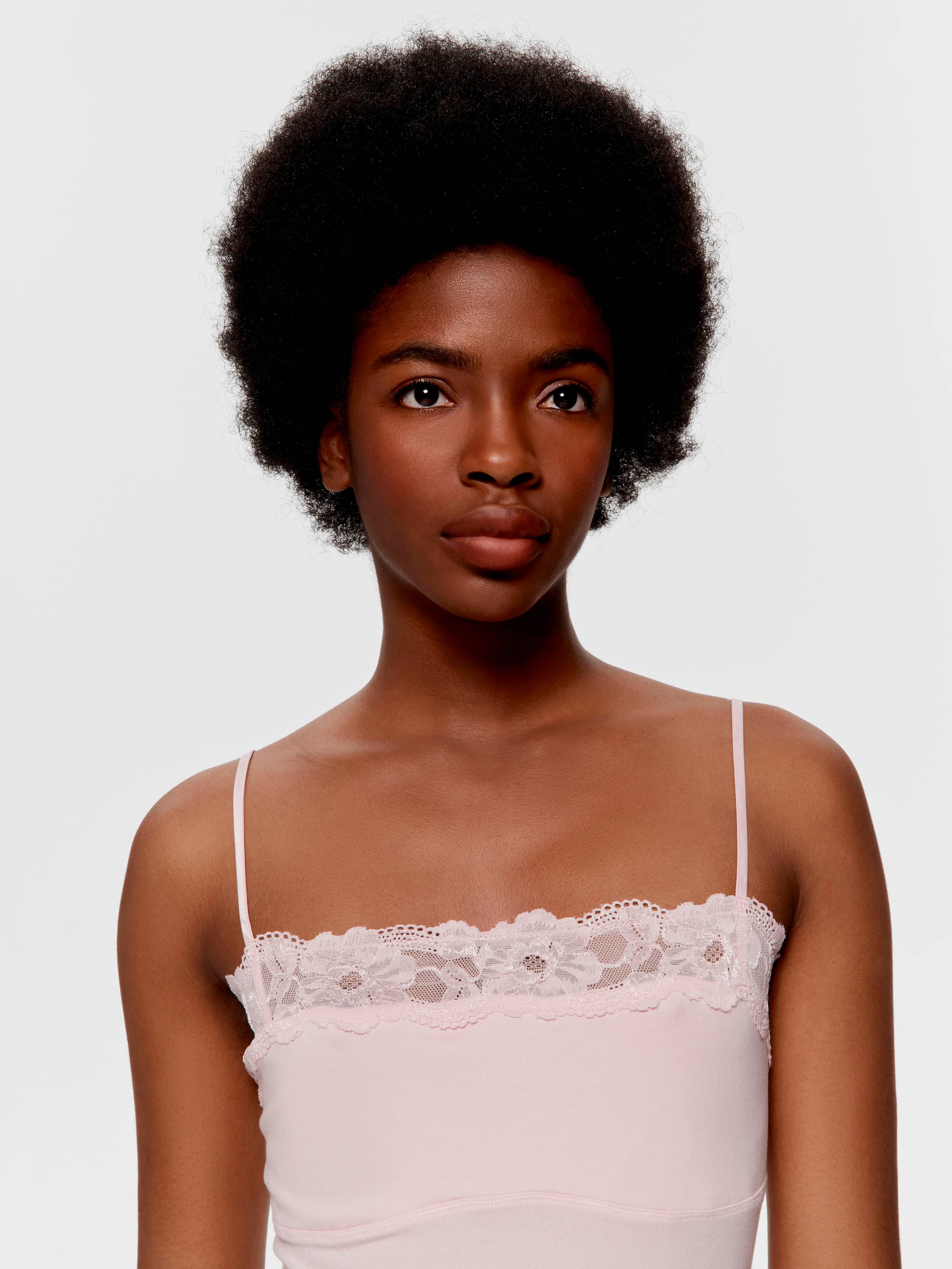 Pretty Pink Lace Trim Bamboo Slip Nightie