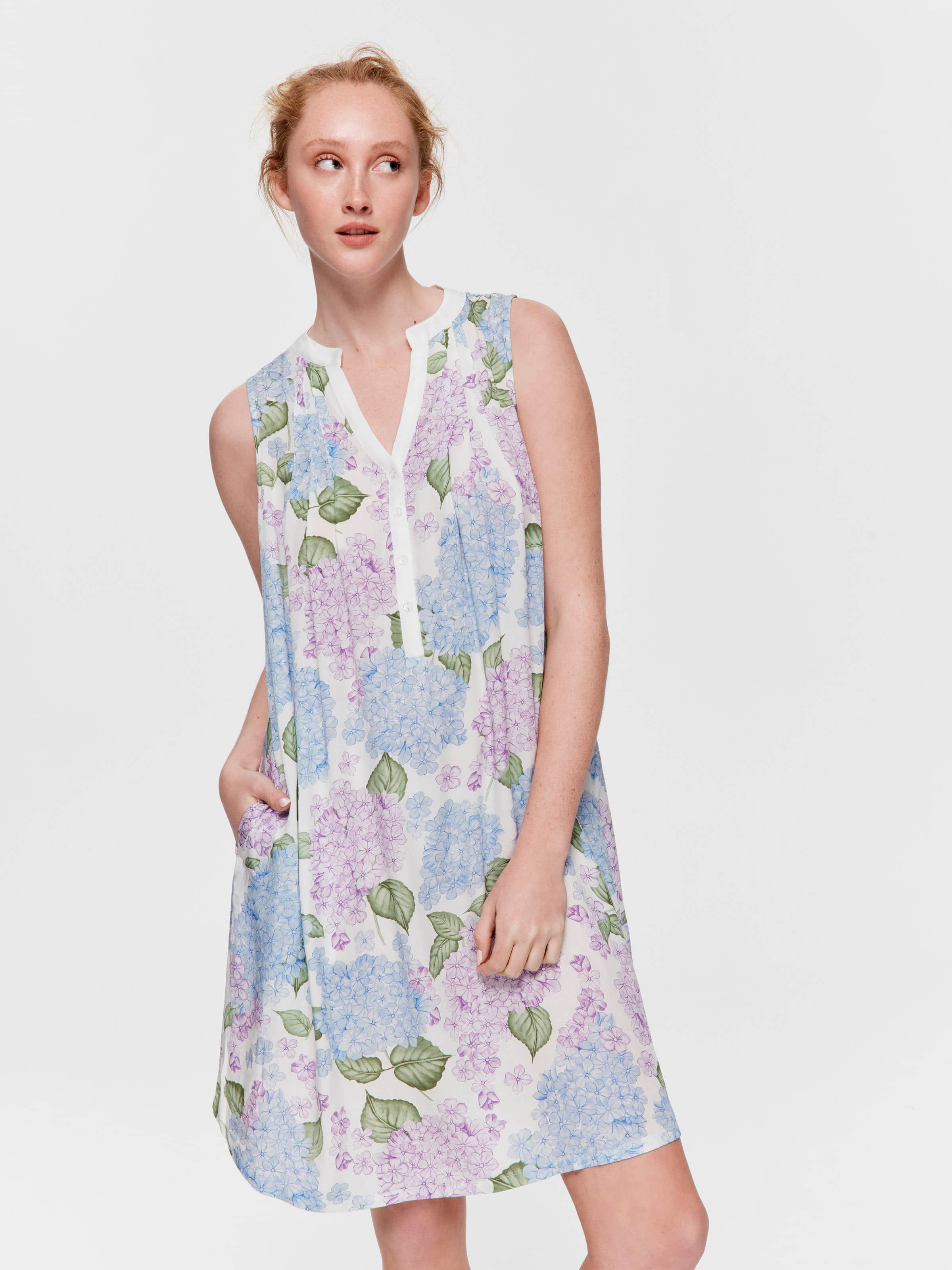 Hydrangea Henley Nightie