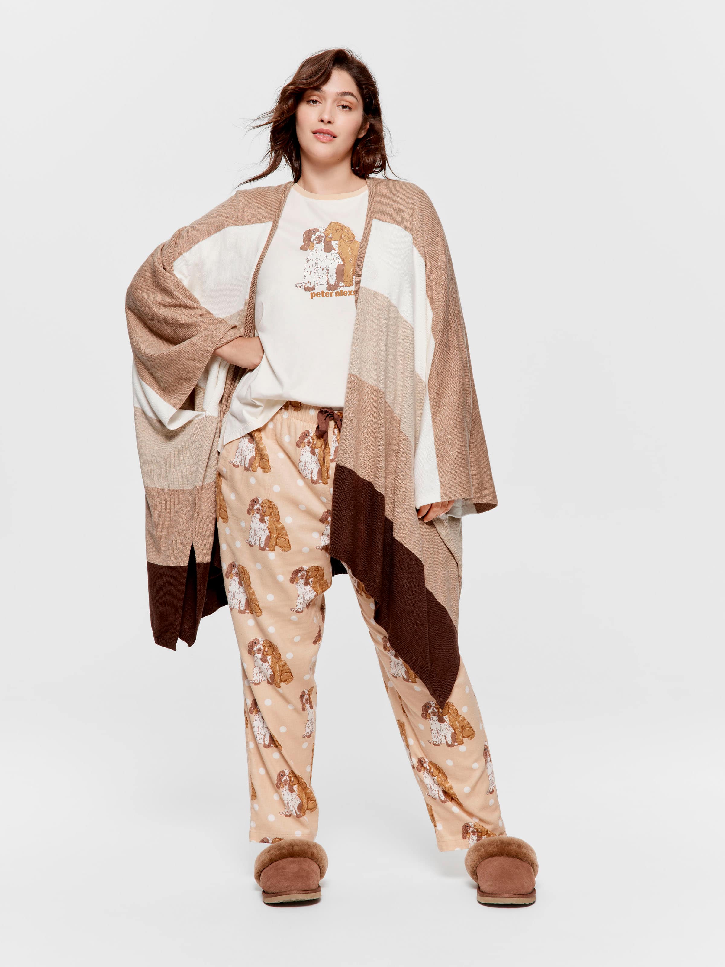 Image for P.A. Plus Stripe Poncho from Peter Alexander