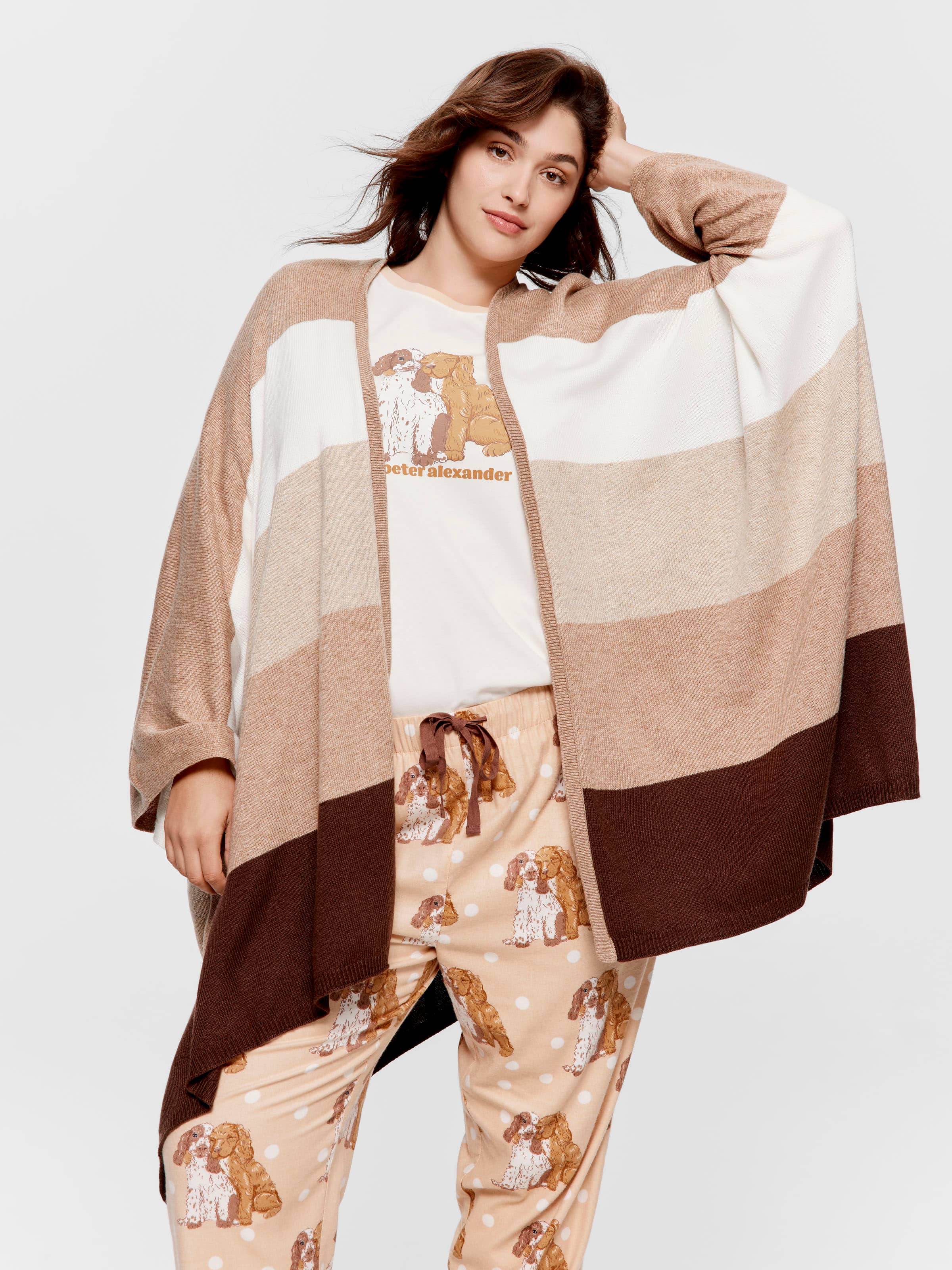 Image for P.A. Plus Stripe Poncho from Peter Alexander
