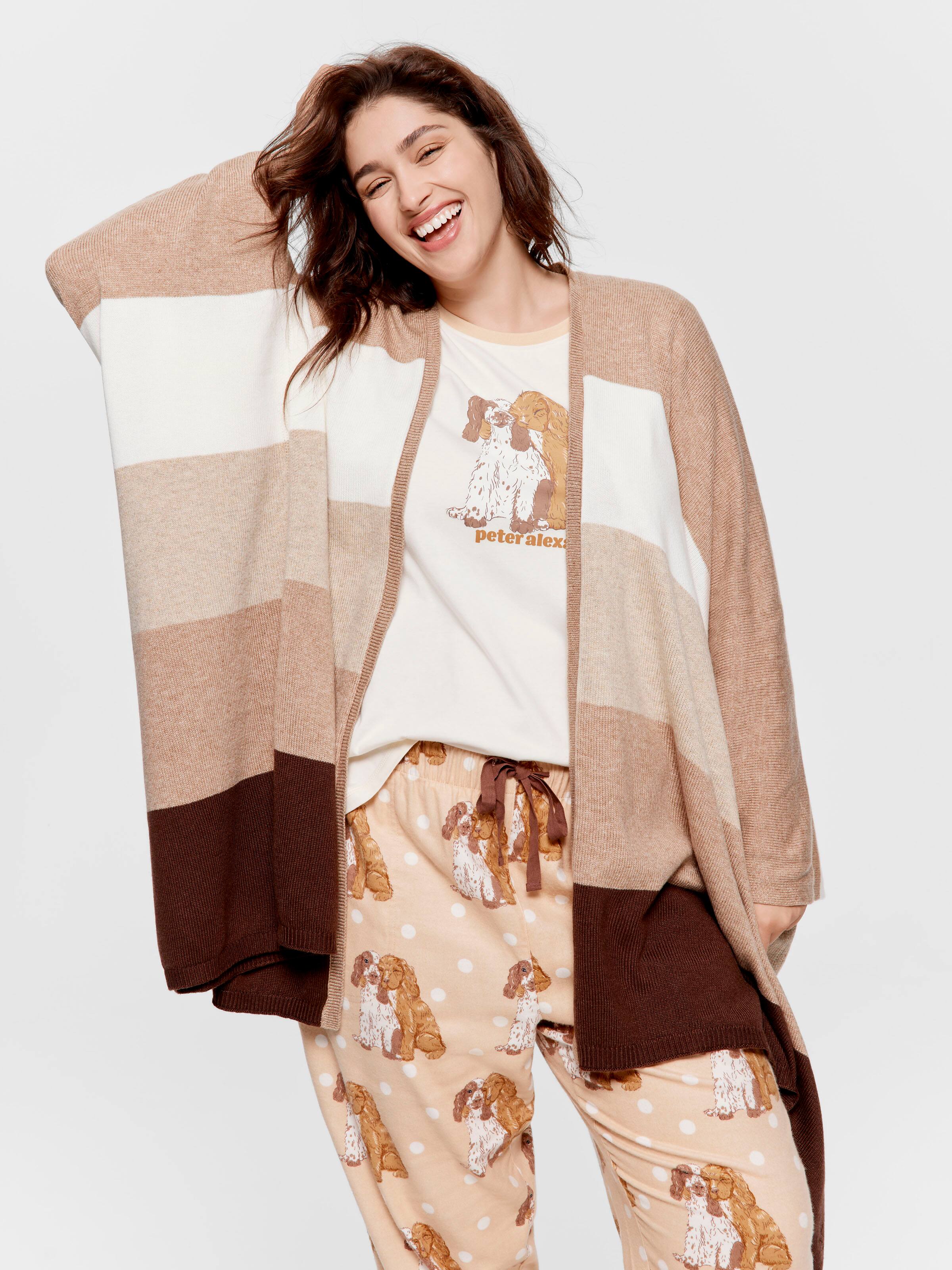 Image for P.A. Plus Stripe Poncho from Peter Alexander