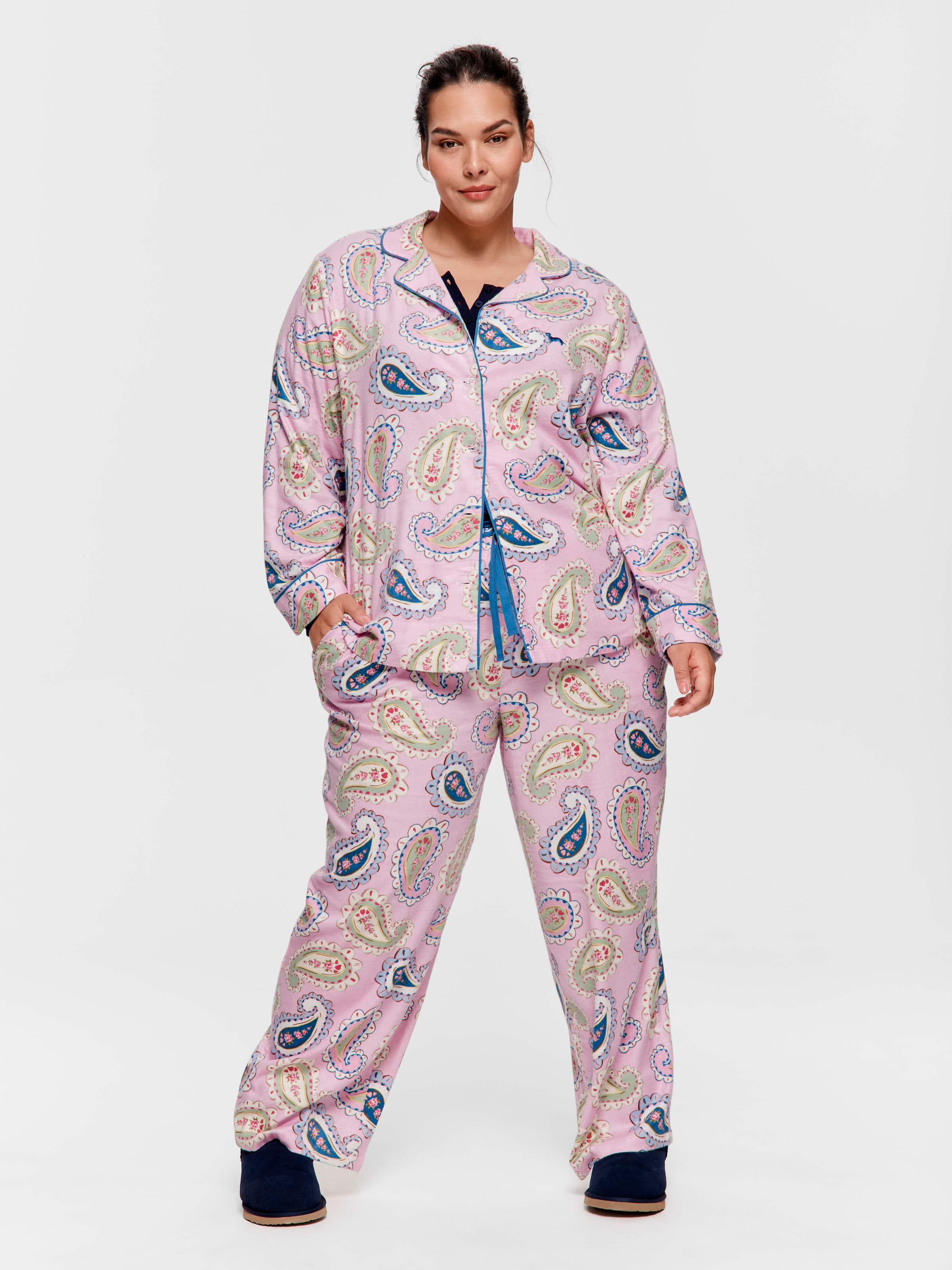 Image for P.A. Plus Cowgirl Paisley Bamboo Flannelette Classic Pj Set from Peter Alexander