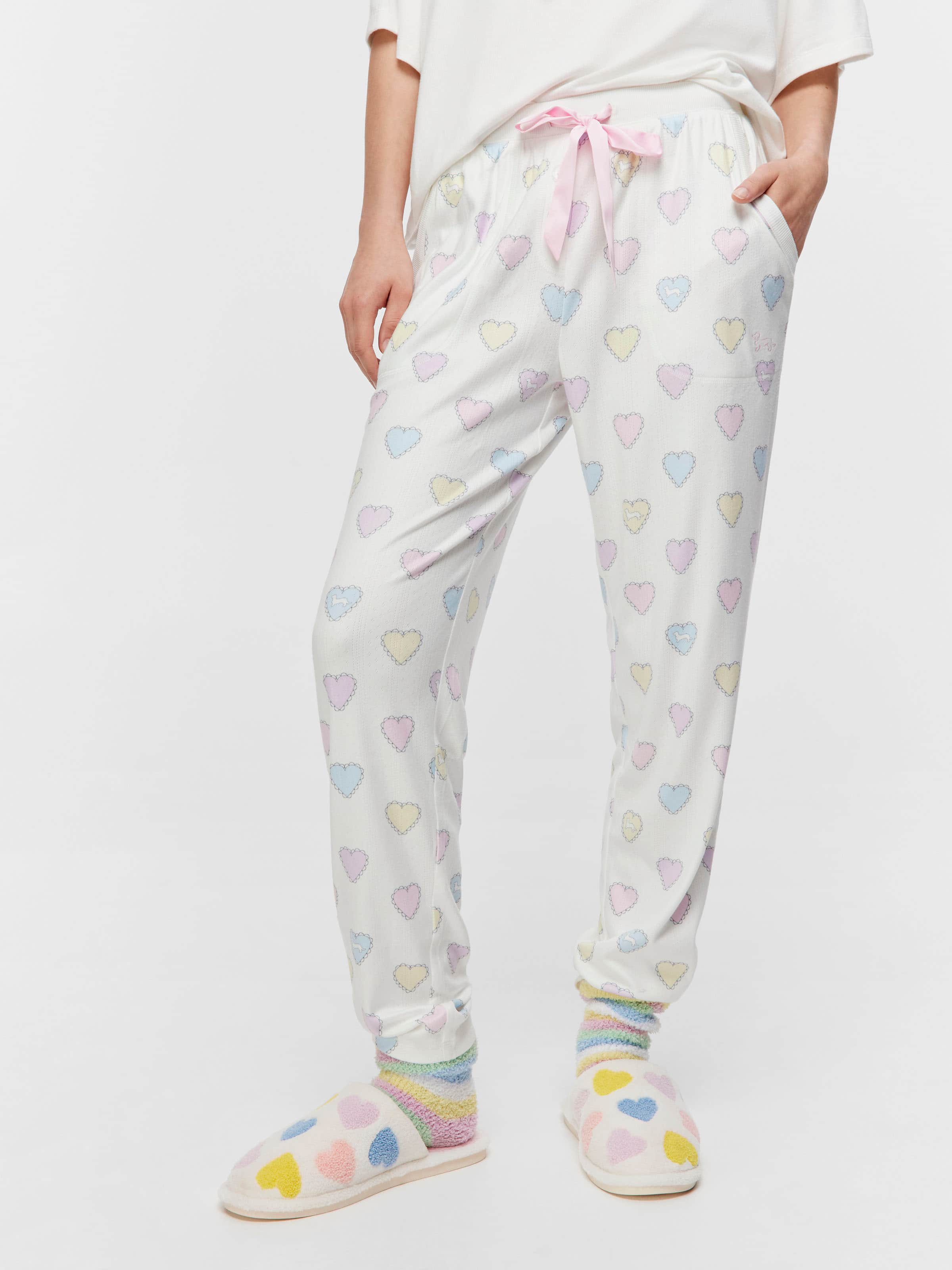 Pointelle Heart Tapered Pj Pant