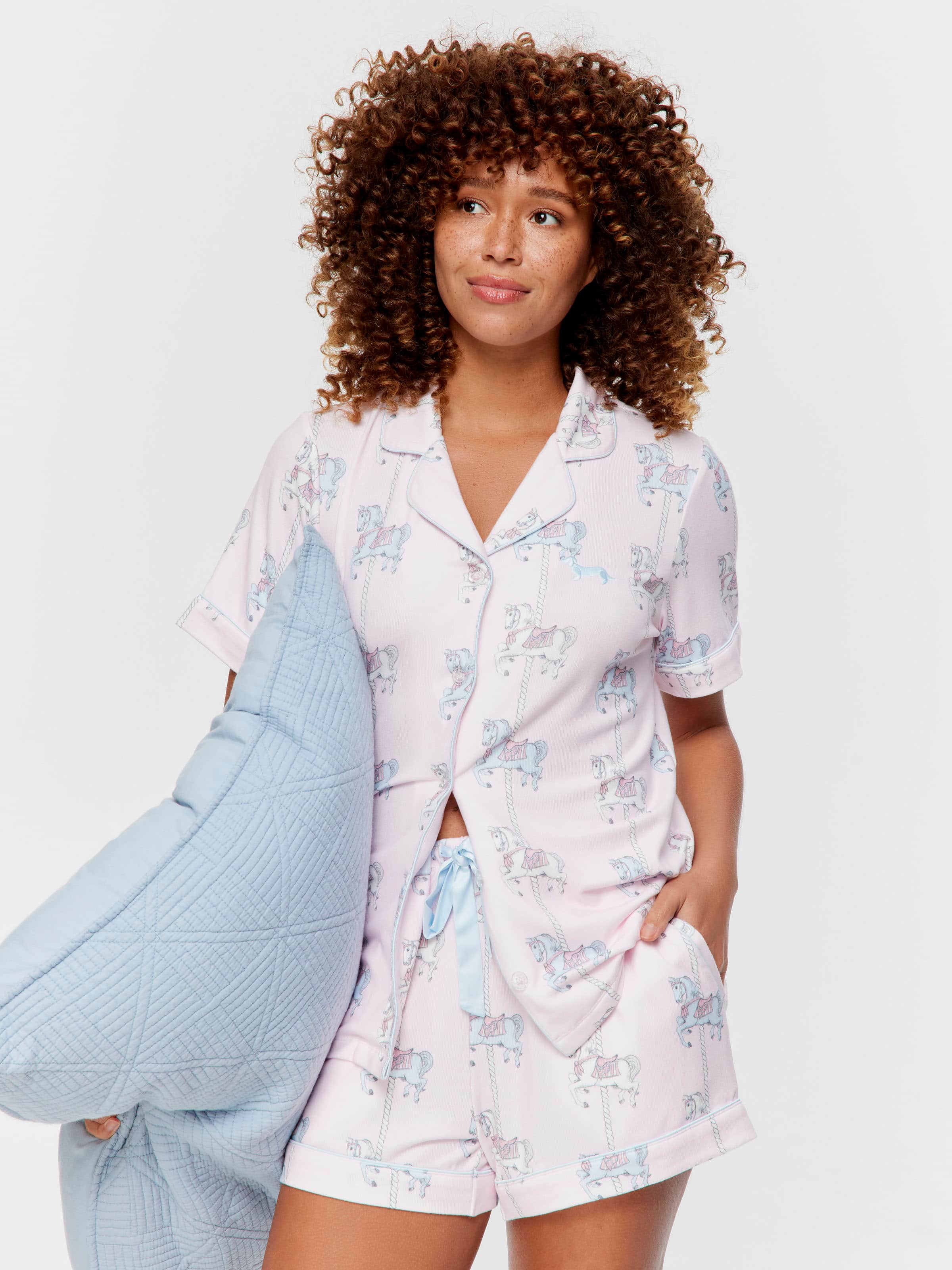 Carousel Plush Shortie Pj Set