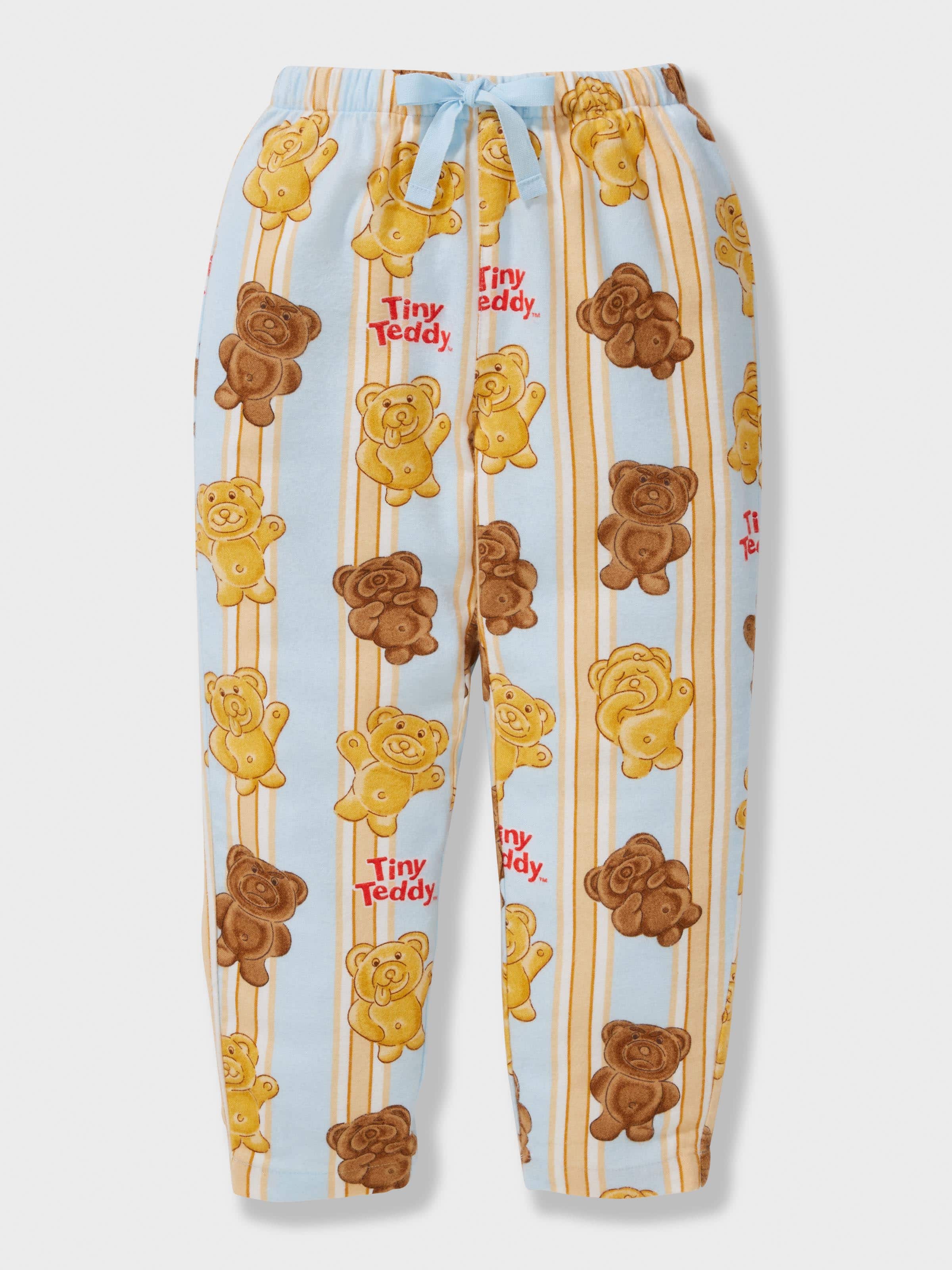 Jnr Boys Arnott's Tiny Teddy Bamboo Flannelette Long Classic Pj Set