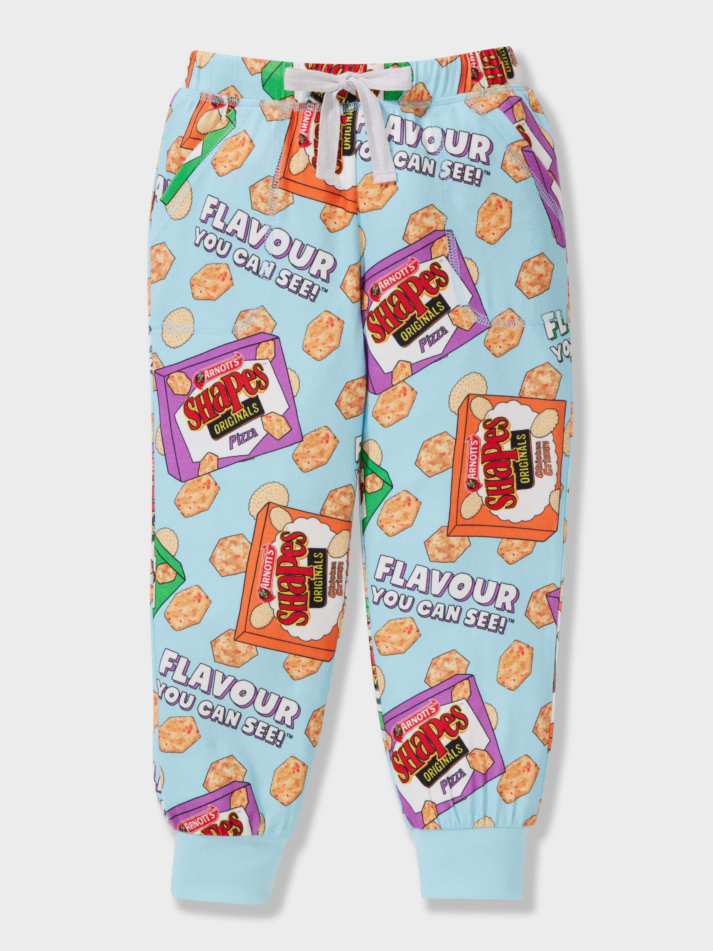 Jnr Kids Arnott's Shapes Long Plush Pj Set