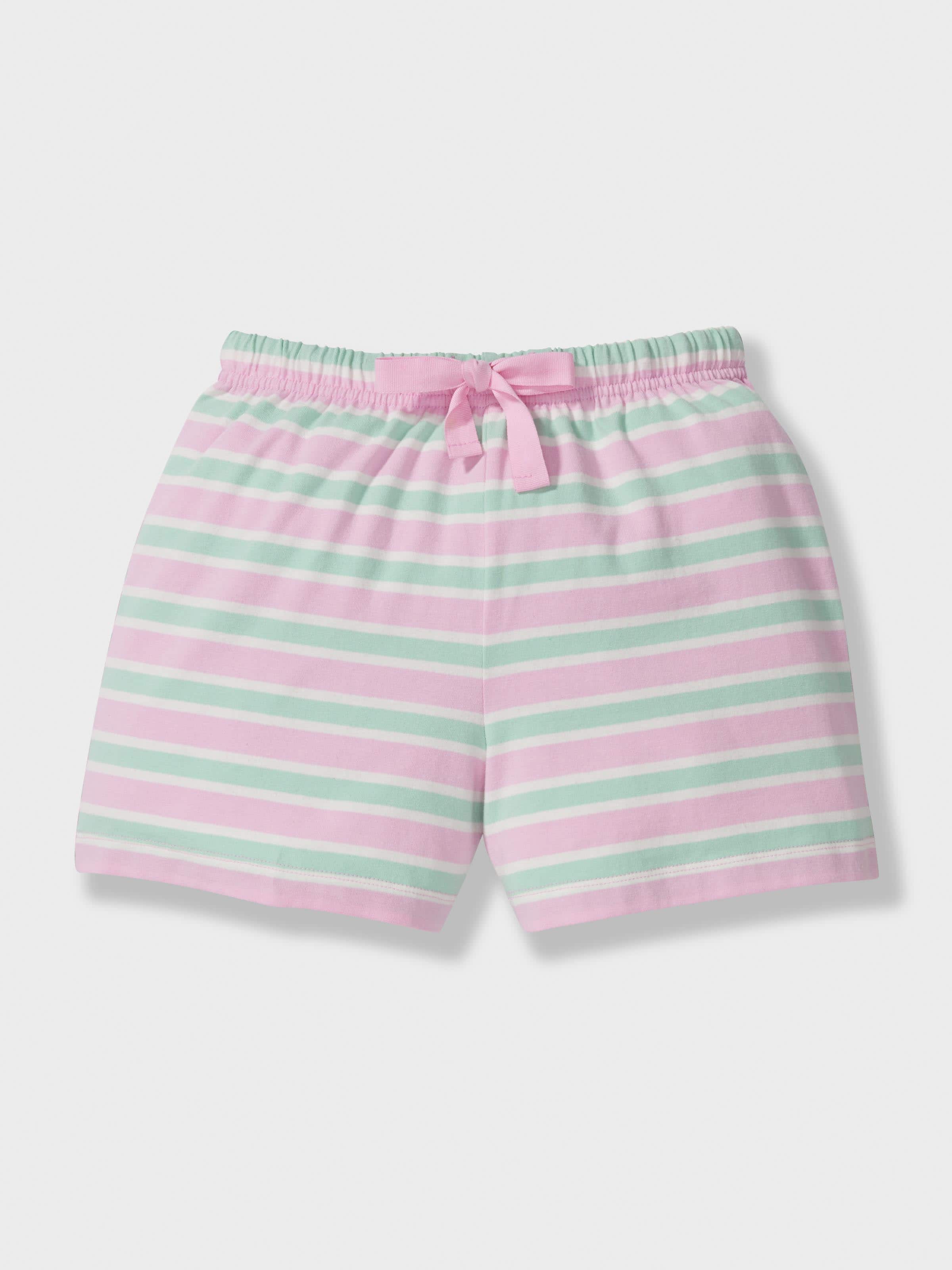 Jnr Girls Soft Stripes Short Pj Set