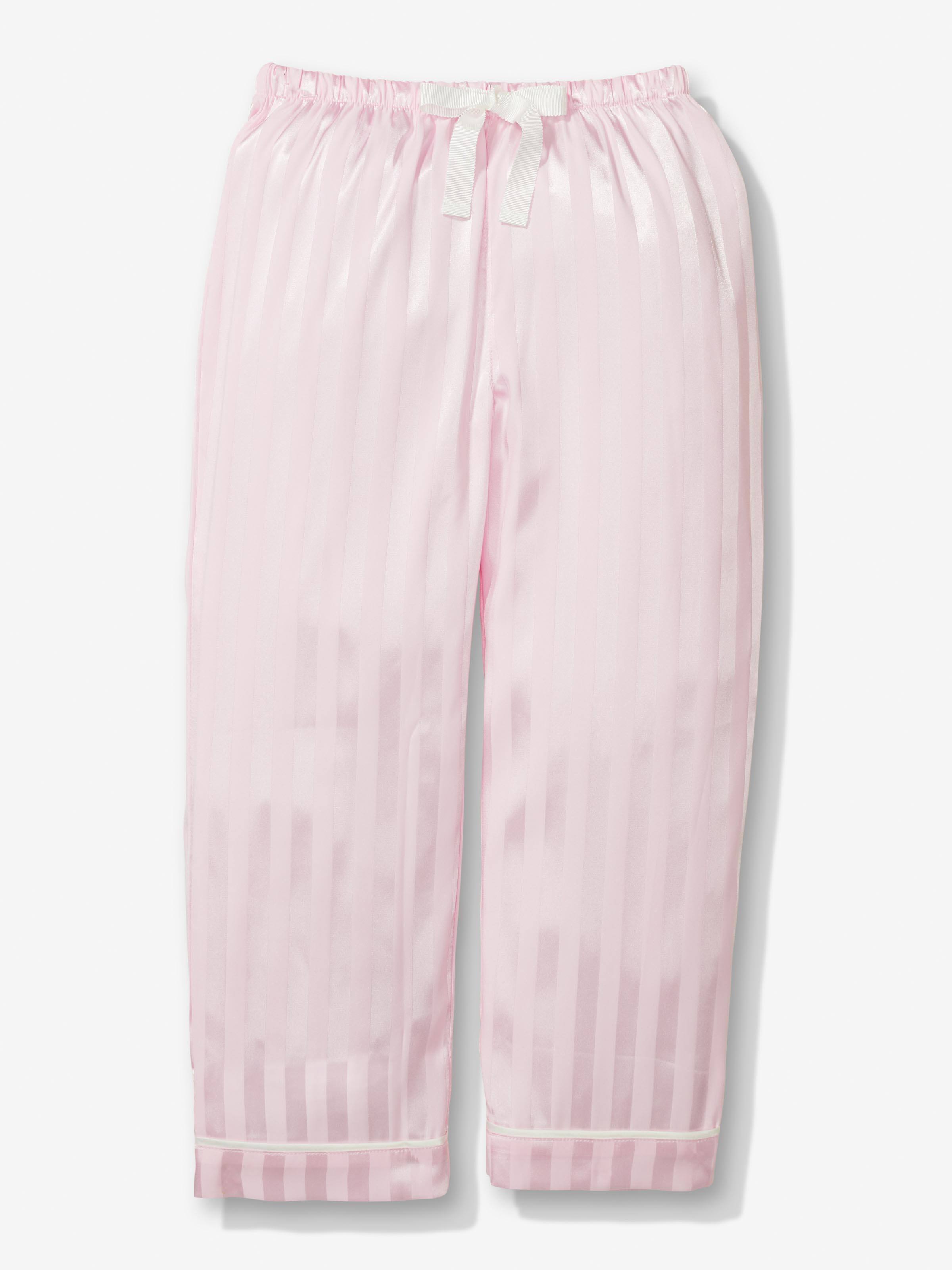 Image for Jnr Girls Pink Stripe Satin Pj Set from Peter Alexander