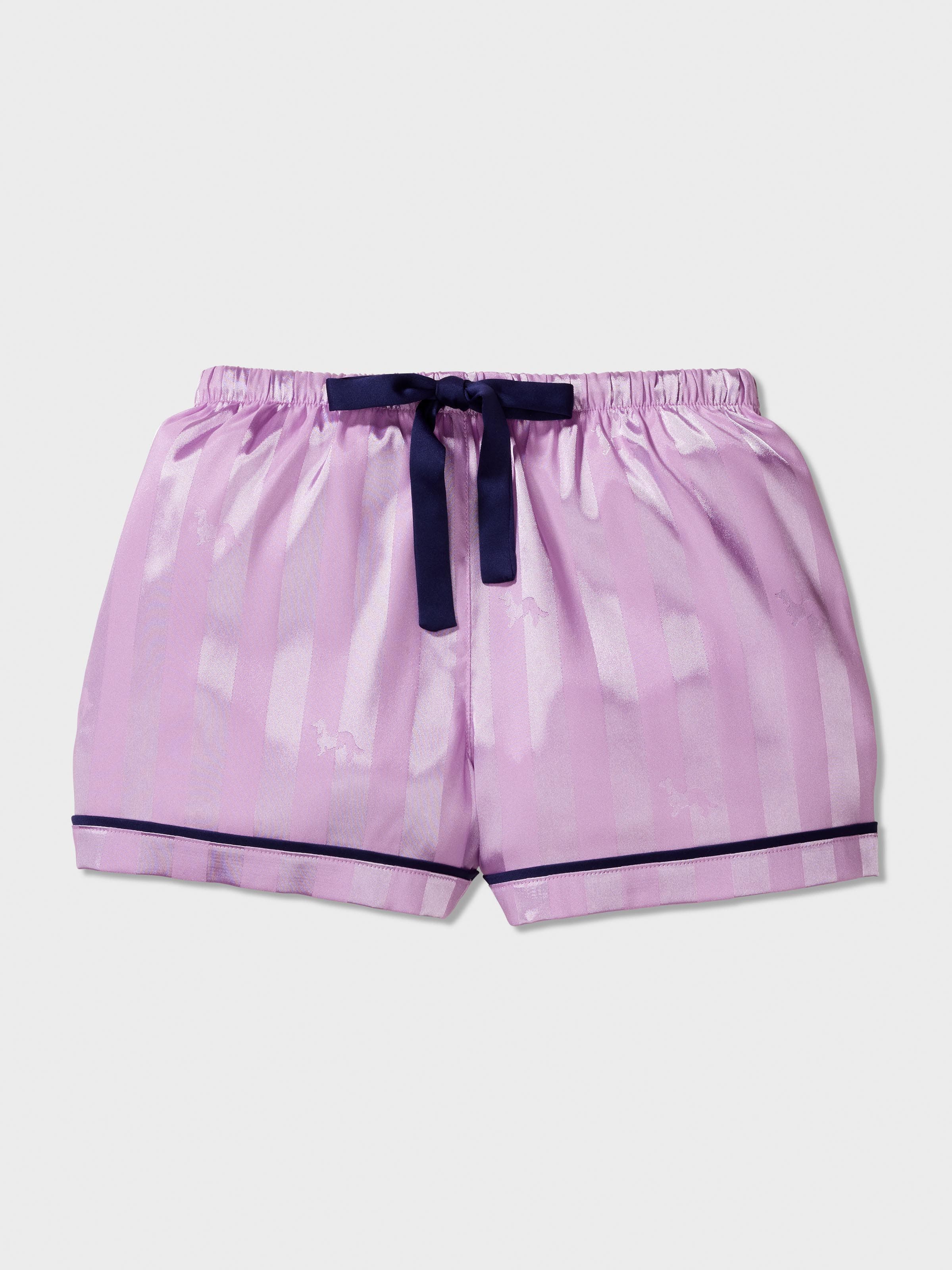 Girls Stripe Lilac Chic Satin Pj Set