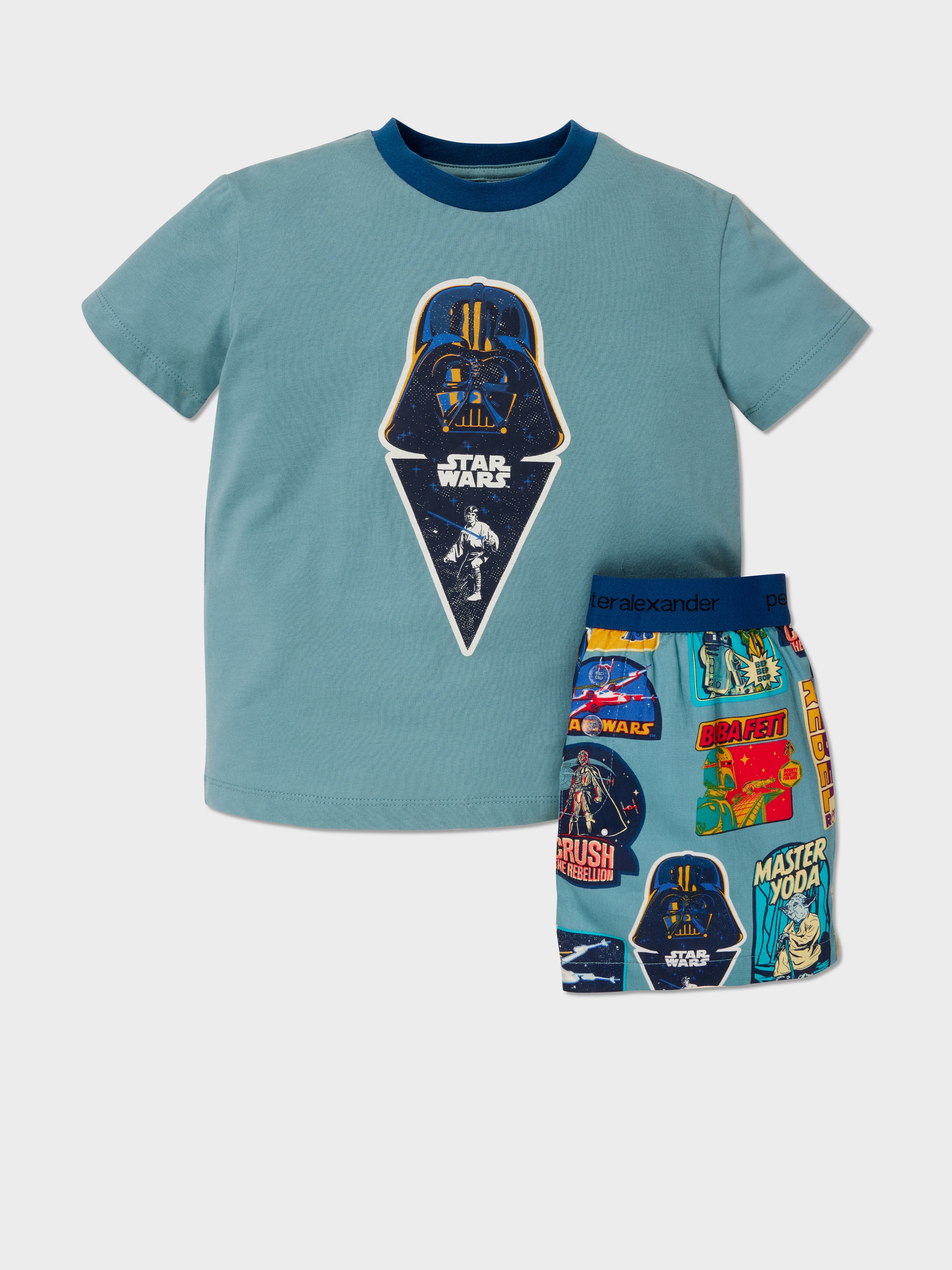 Image for Jnr Boys Star Wars Short Pj Set from Peter Alexander