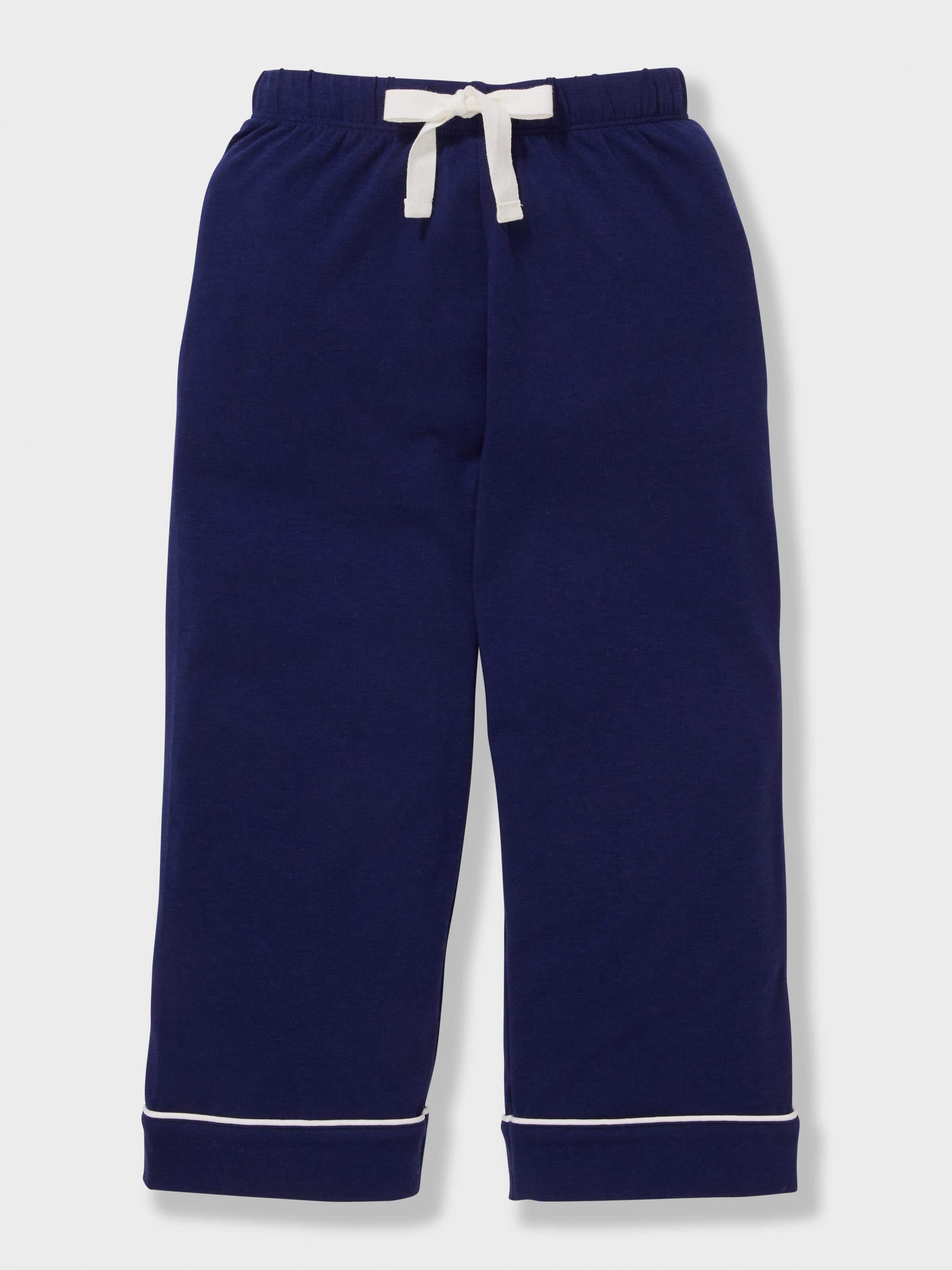 Jnr Boys Navy Bamboo Long Classic Pj Set