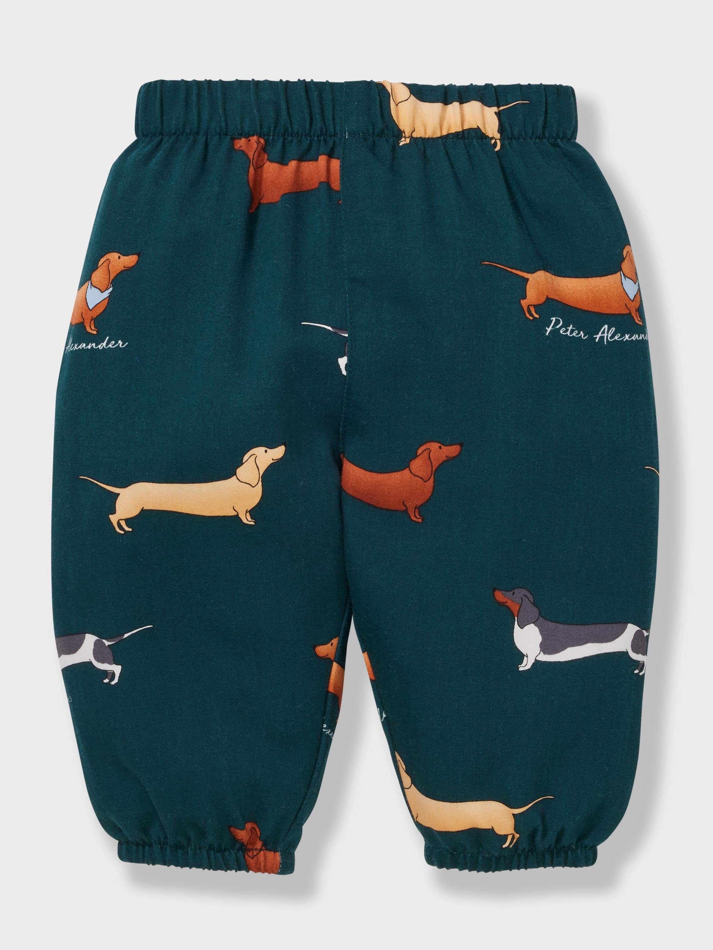 Baby Dachshund Print Long Classic Pj Set