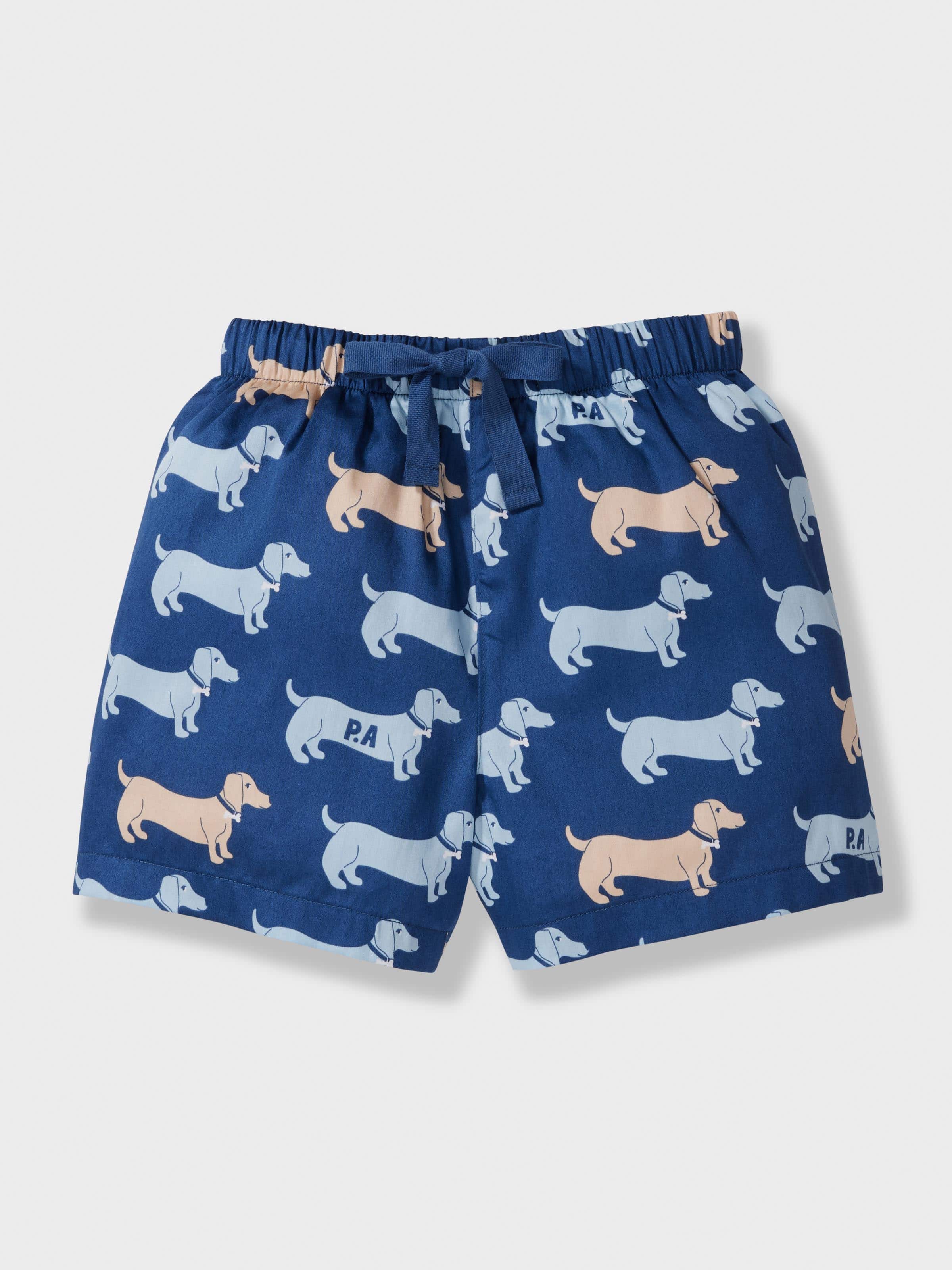 Jnr Boys Navy Penny Short Pj Set