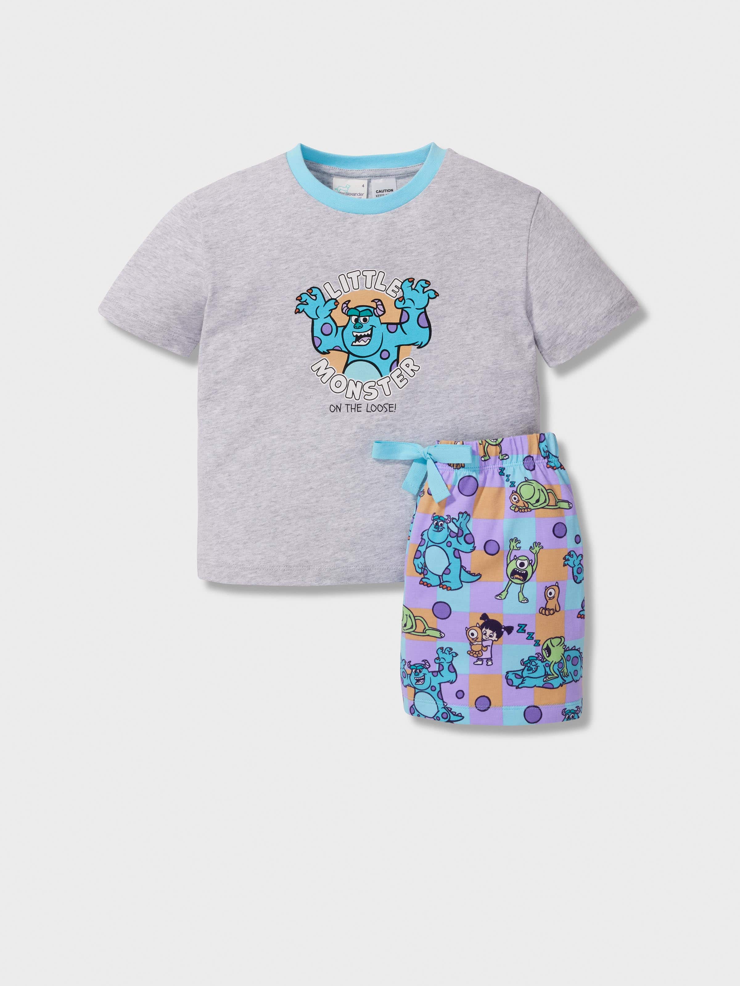 Jnr Boys Monsters Inc Short Pj Set