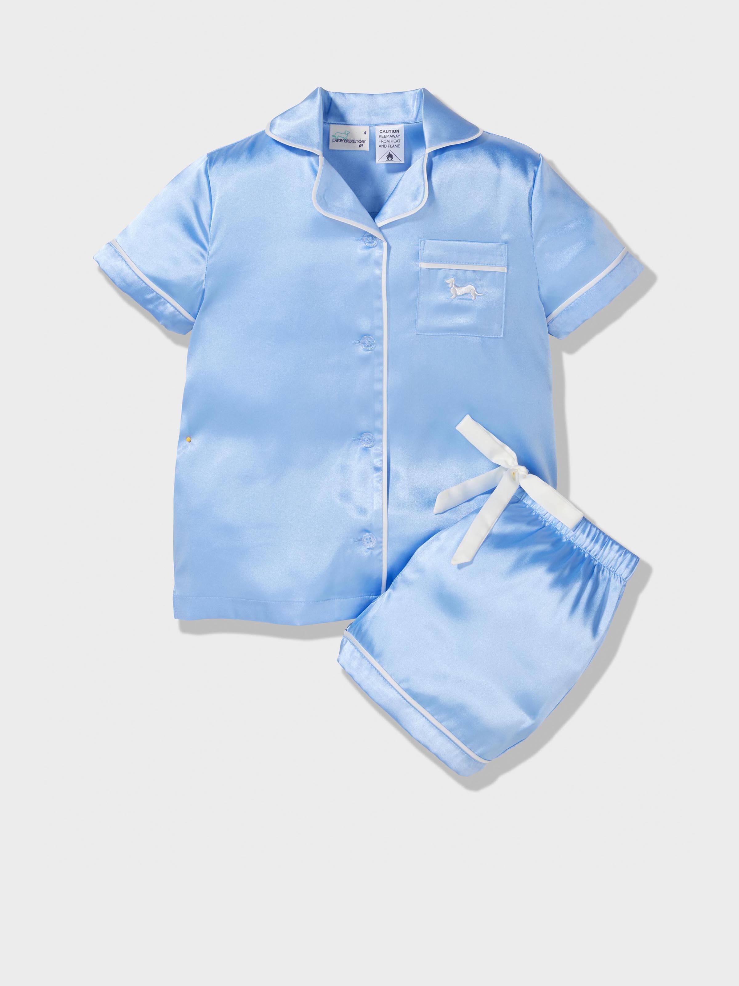 Image for Jnr Girls Classic Satin Cornflower Pj Set from Peter Alexander