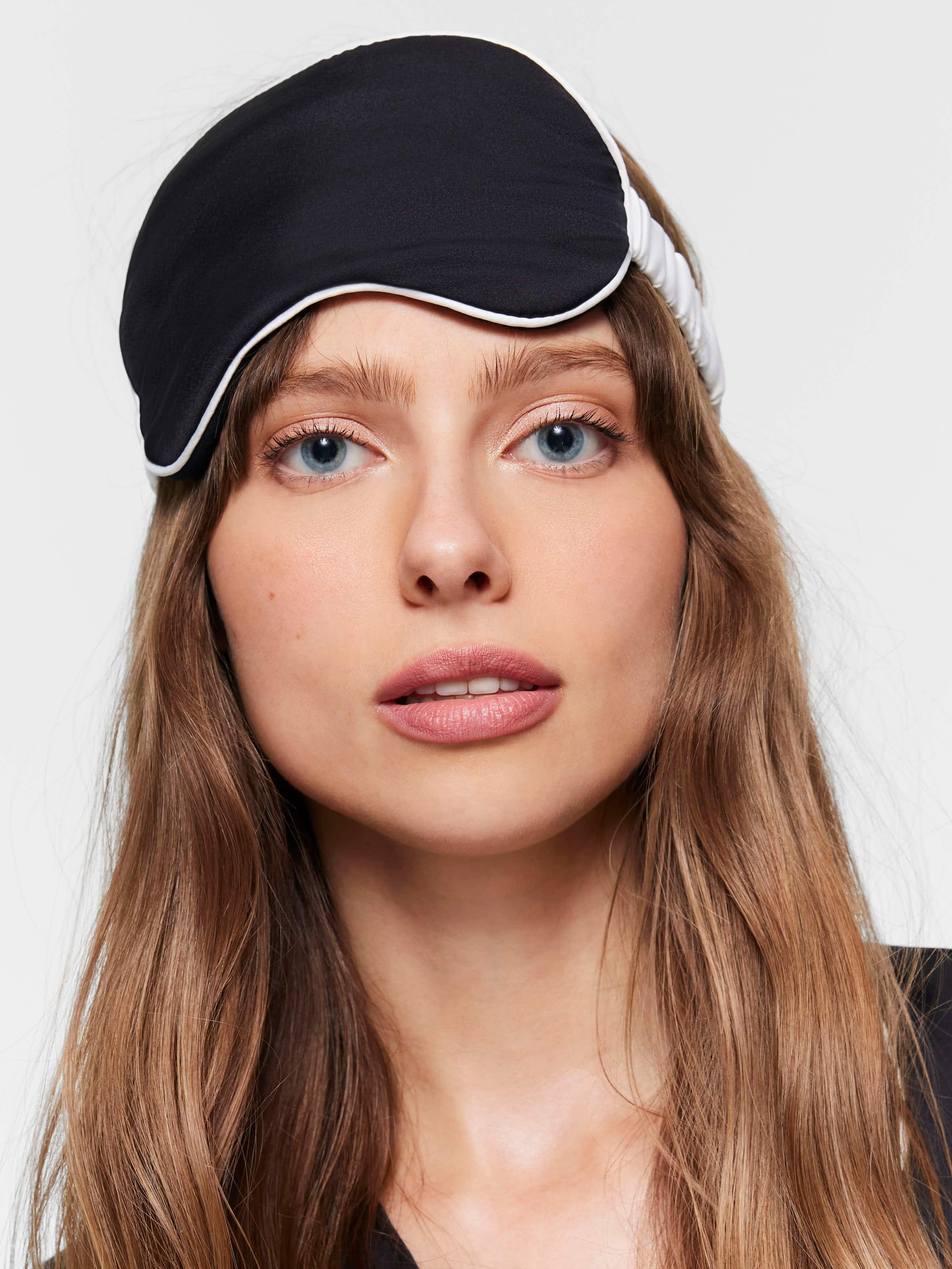 Image for Black Satin Eye Mask from Peter Alexander