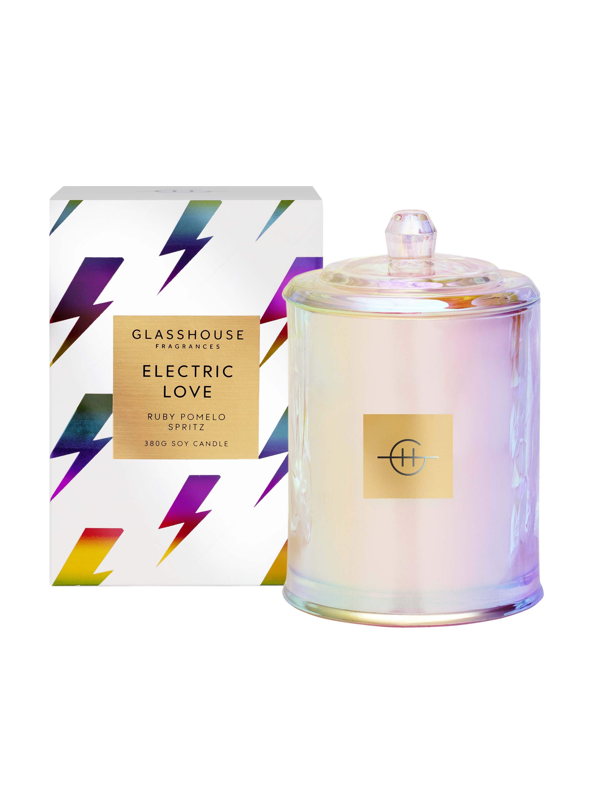 Glasshouse Fragrances Limited Edition Electric Love Soy Candle 380G