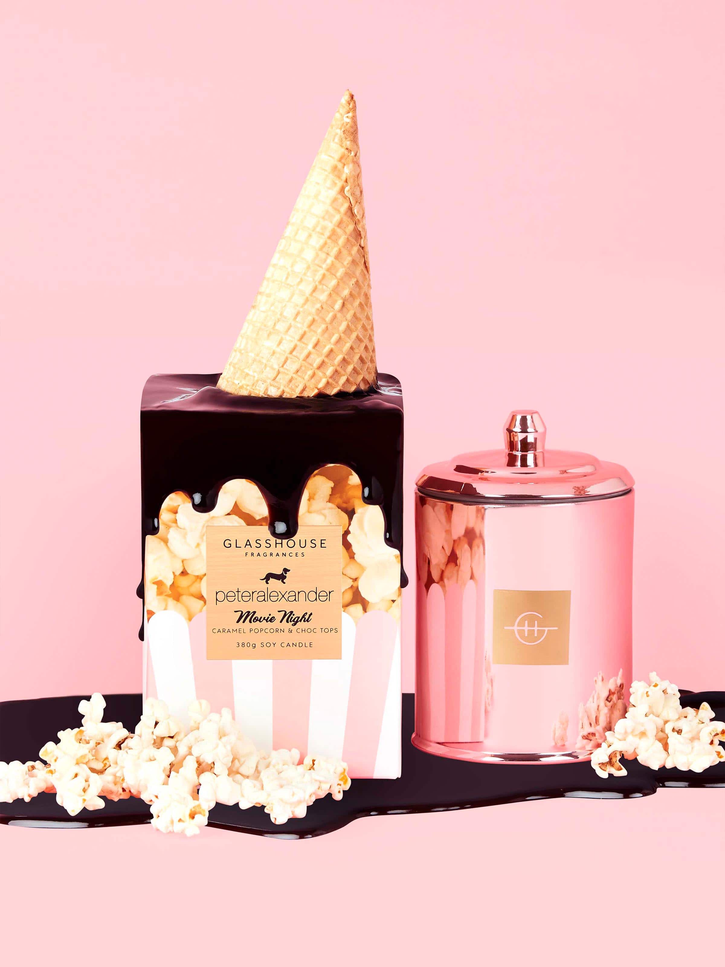 Glasshouse Fragrances Movie Night Candle 380G