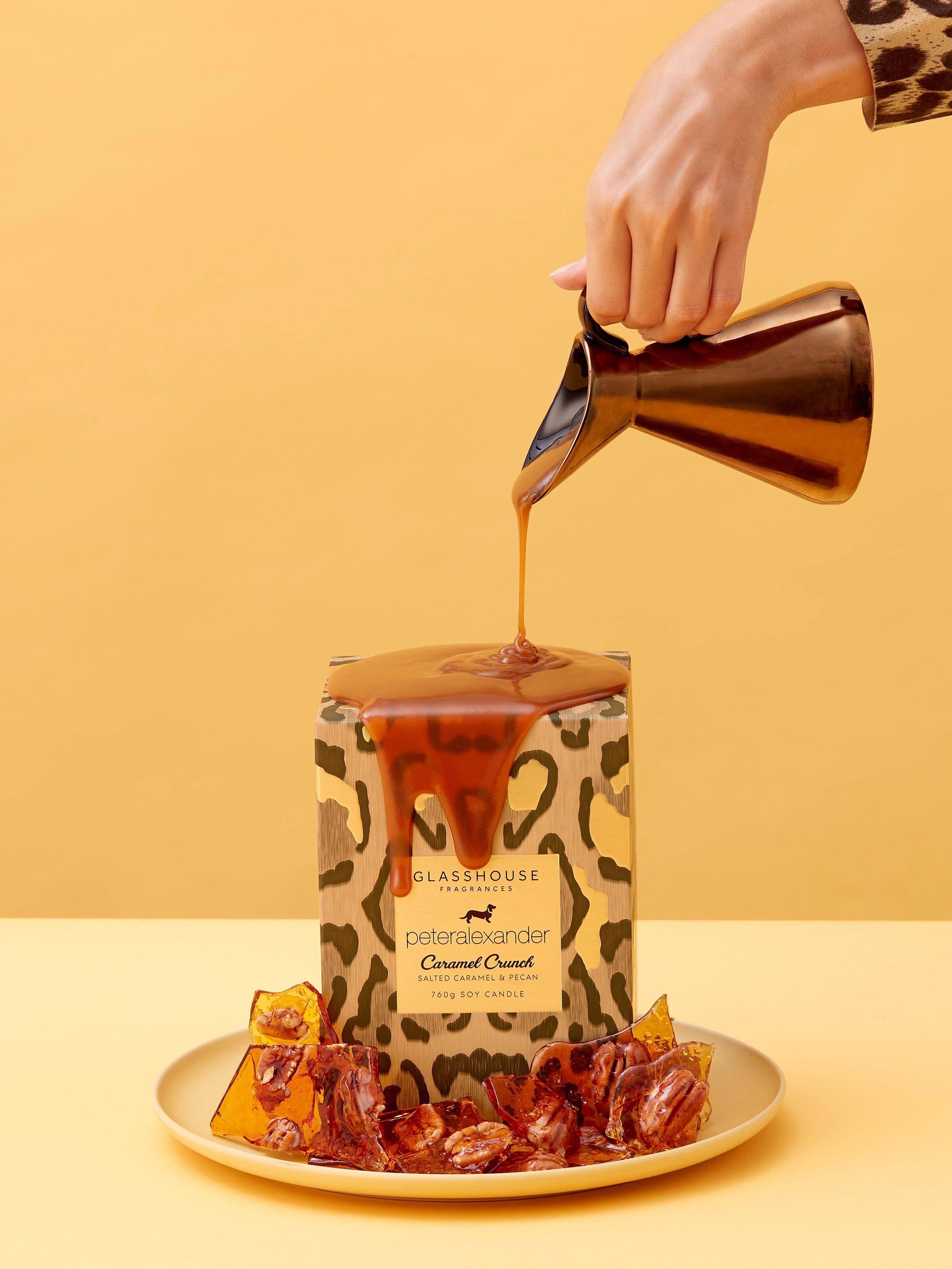 Glasshouse Fragrances Limited Edition Caramel Crunch Candle 350G