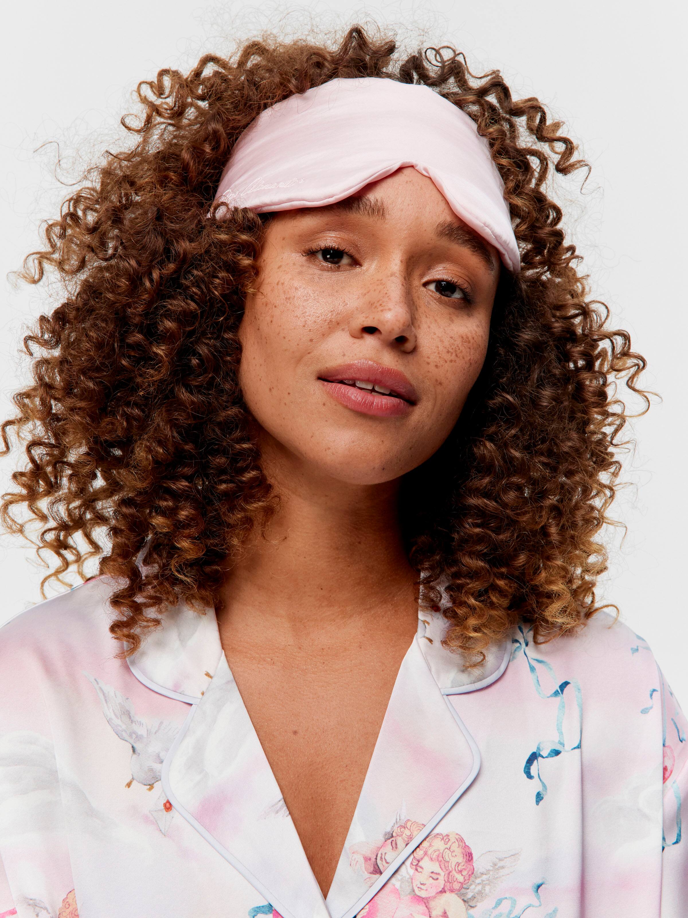 Pink Satin Band Eye Mask