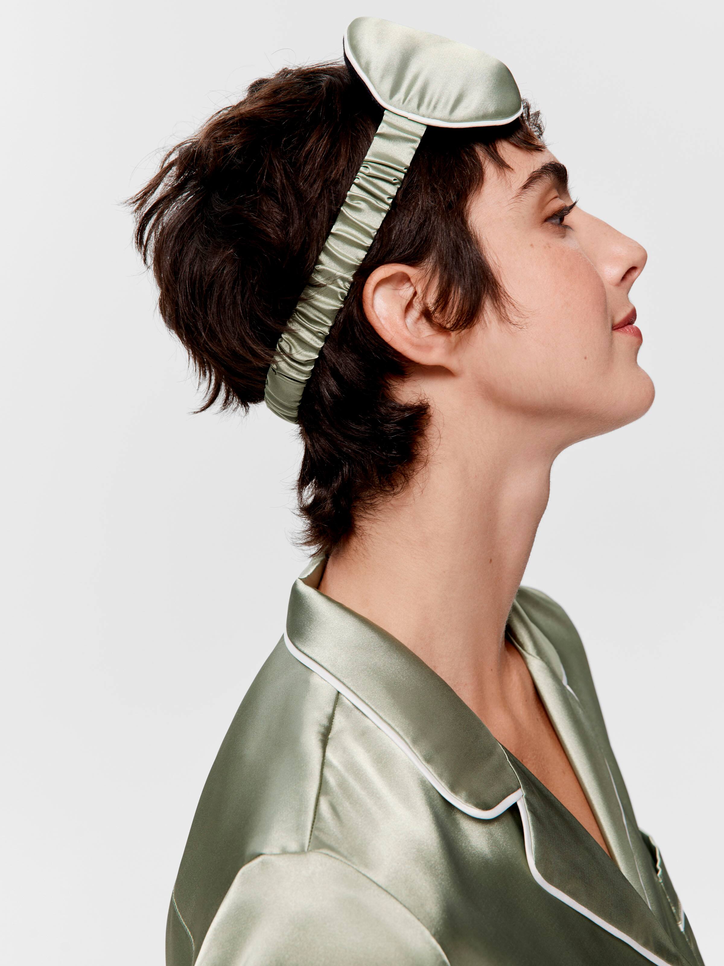 Sage Satin Eye Mask