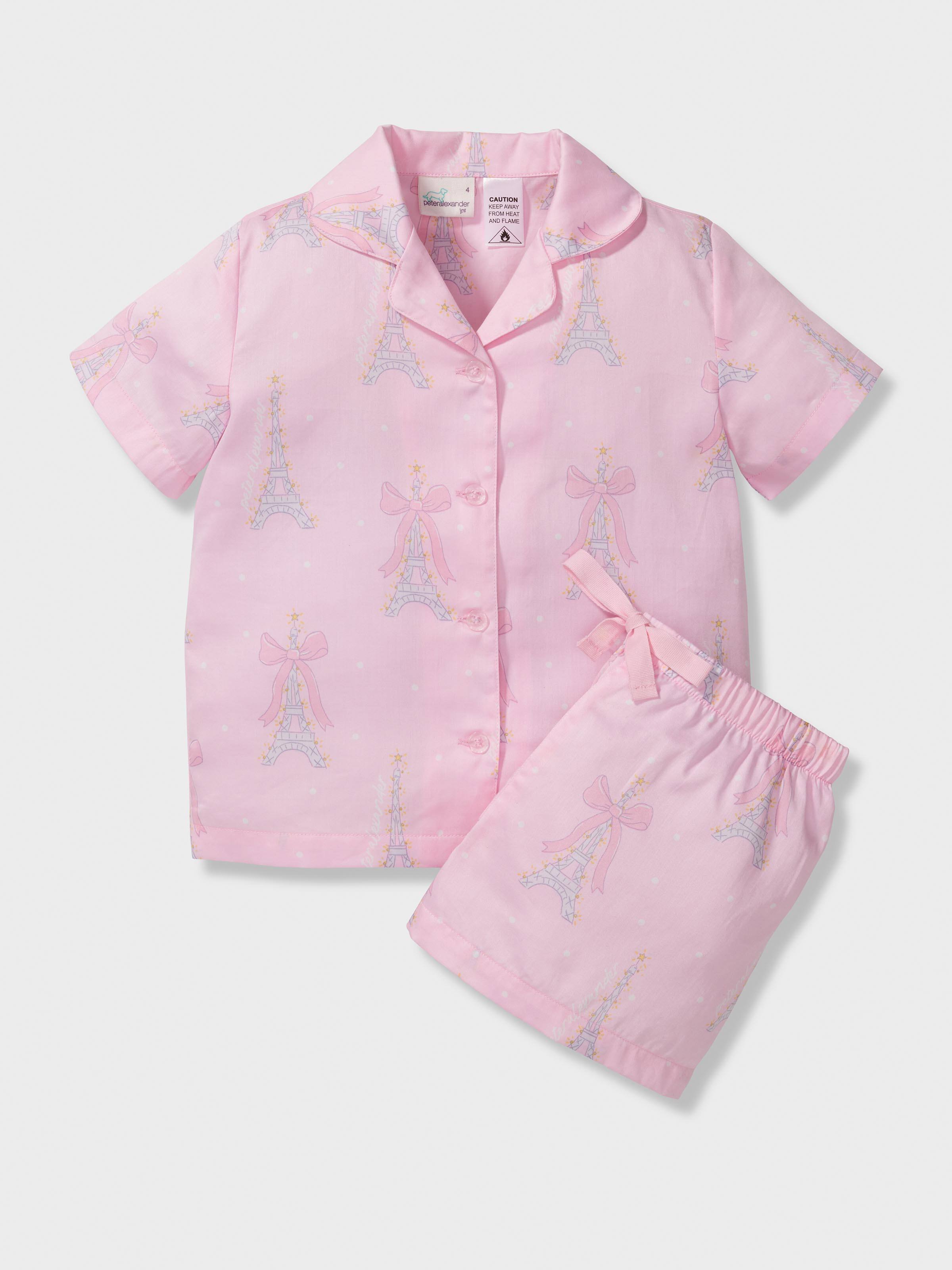 Girls Paris Classic Shortie Pj Set