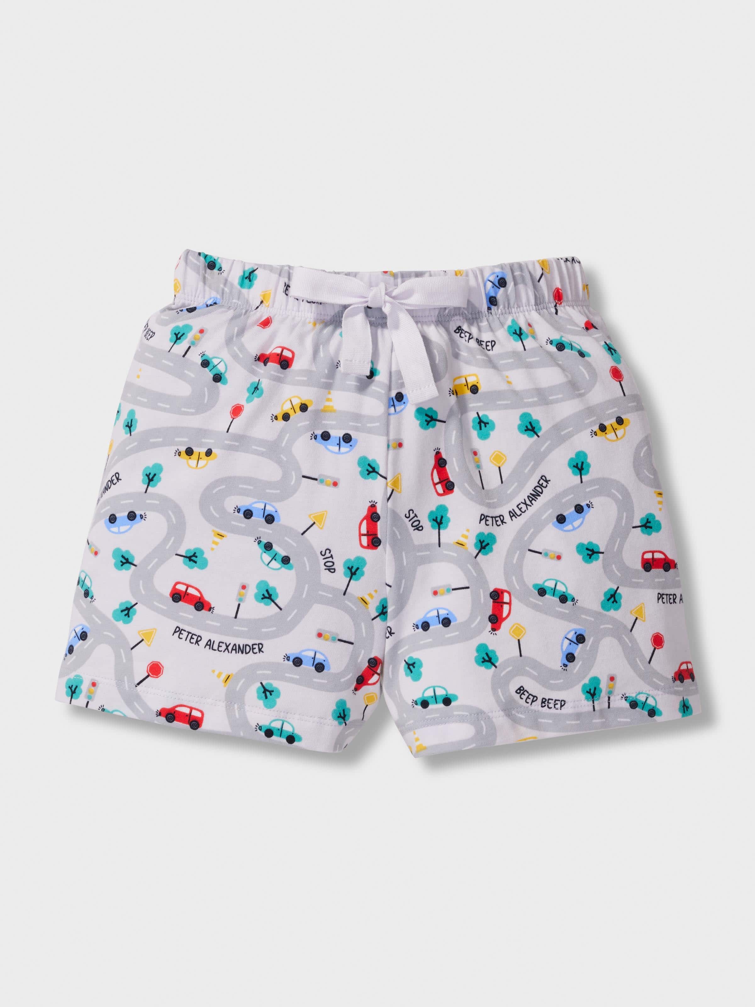 Jnr Boys Car Print Short Pj Set