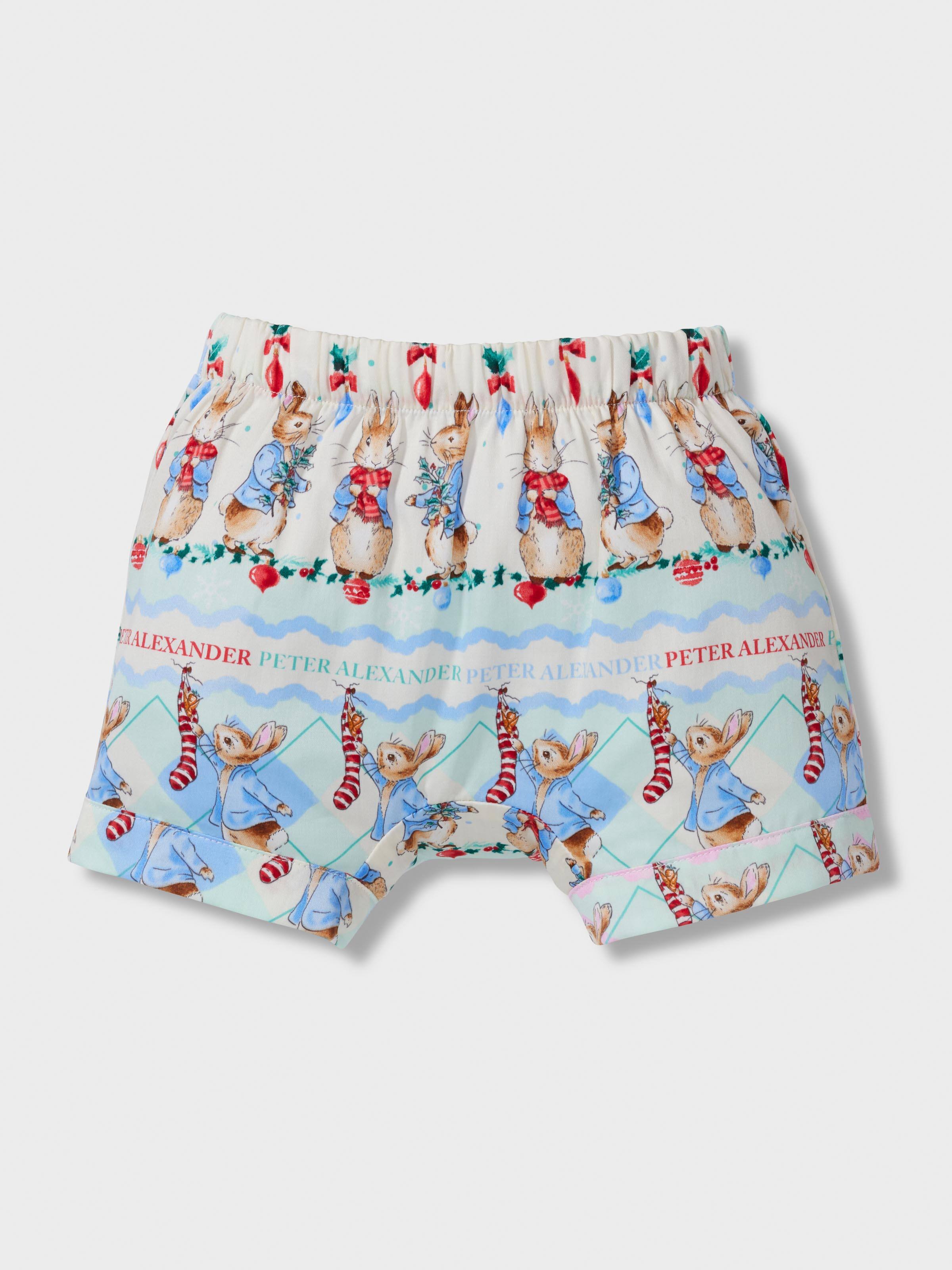 Baby Boy Peter Rabbit Christmas 100% Cotton Short Pj Set
