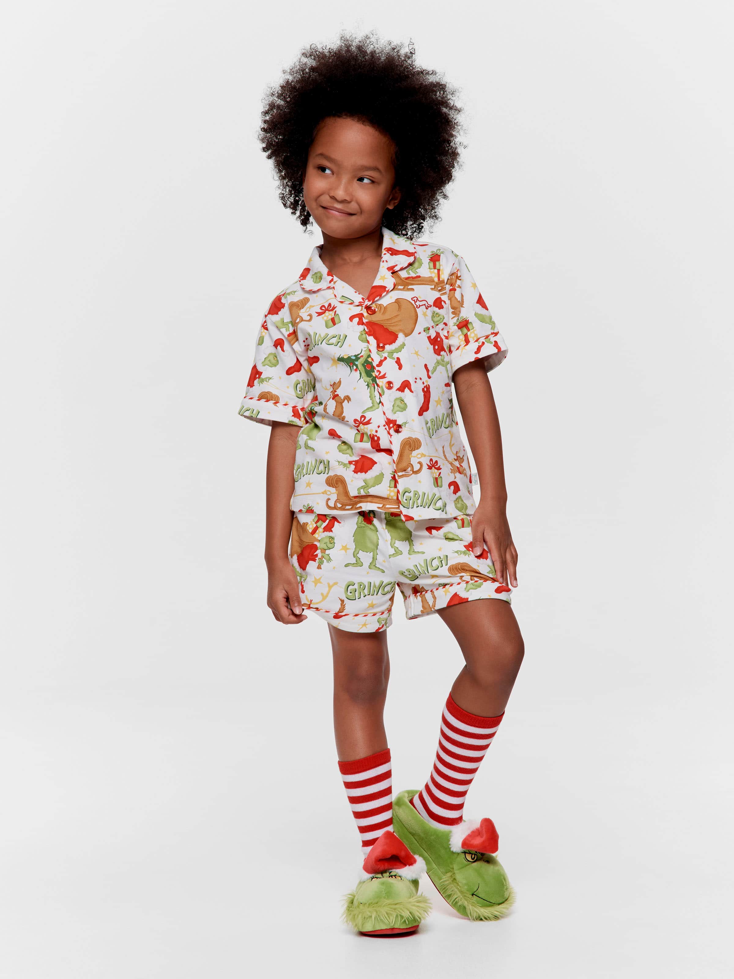 Jnr Kids The Grinch Classic Short Pj Set