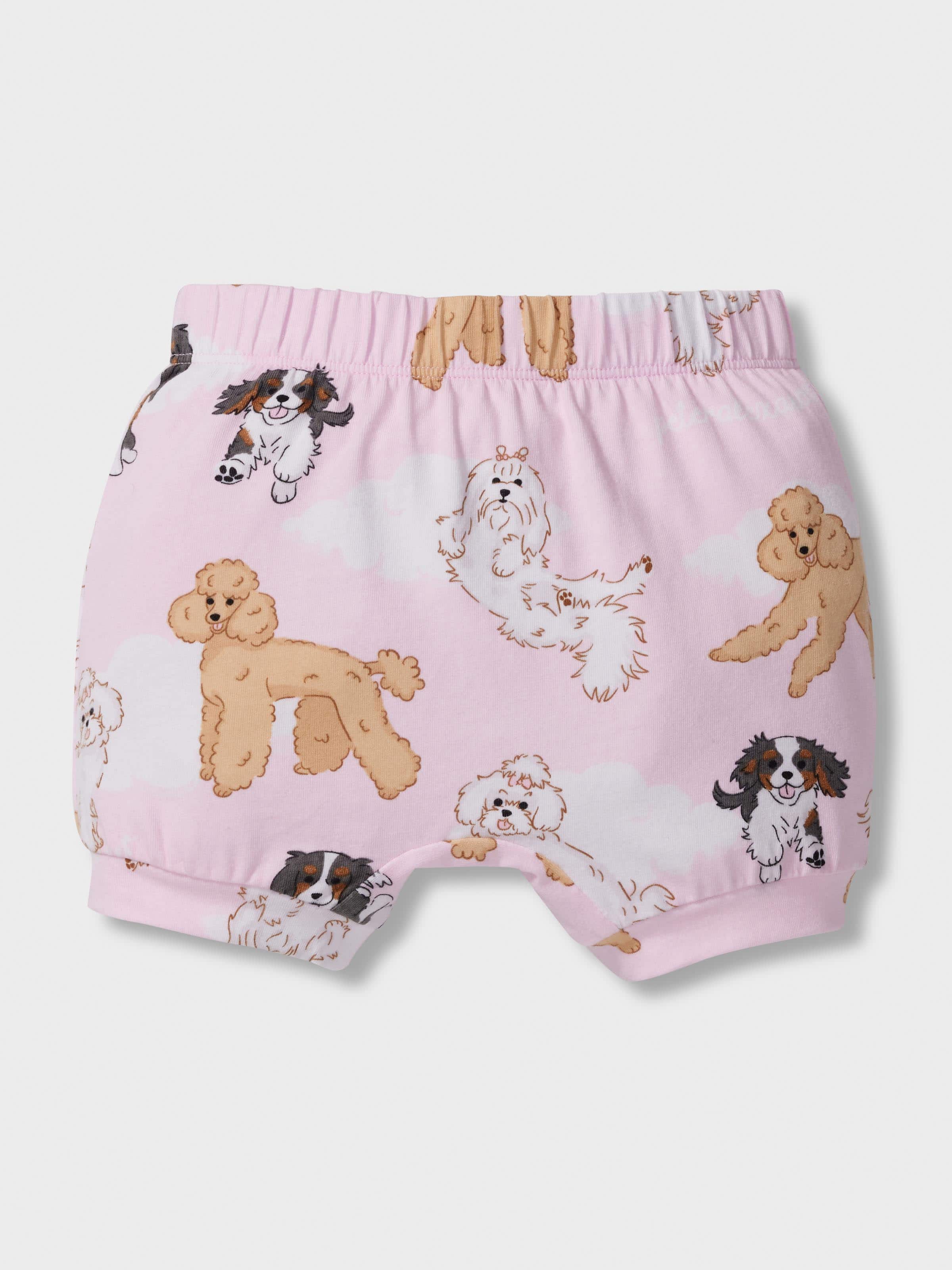 Baby Pink Puppy Print Short Pj Set