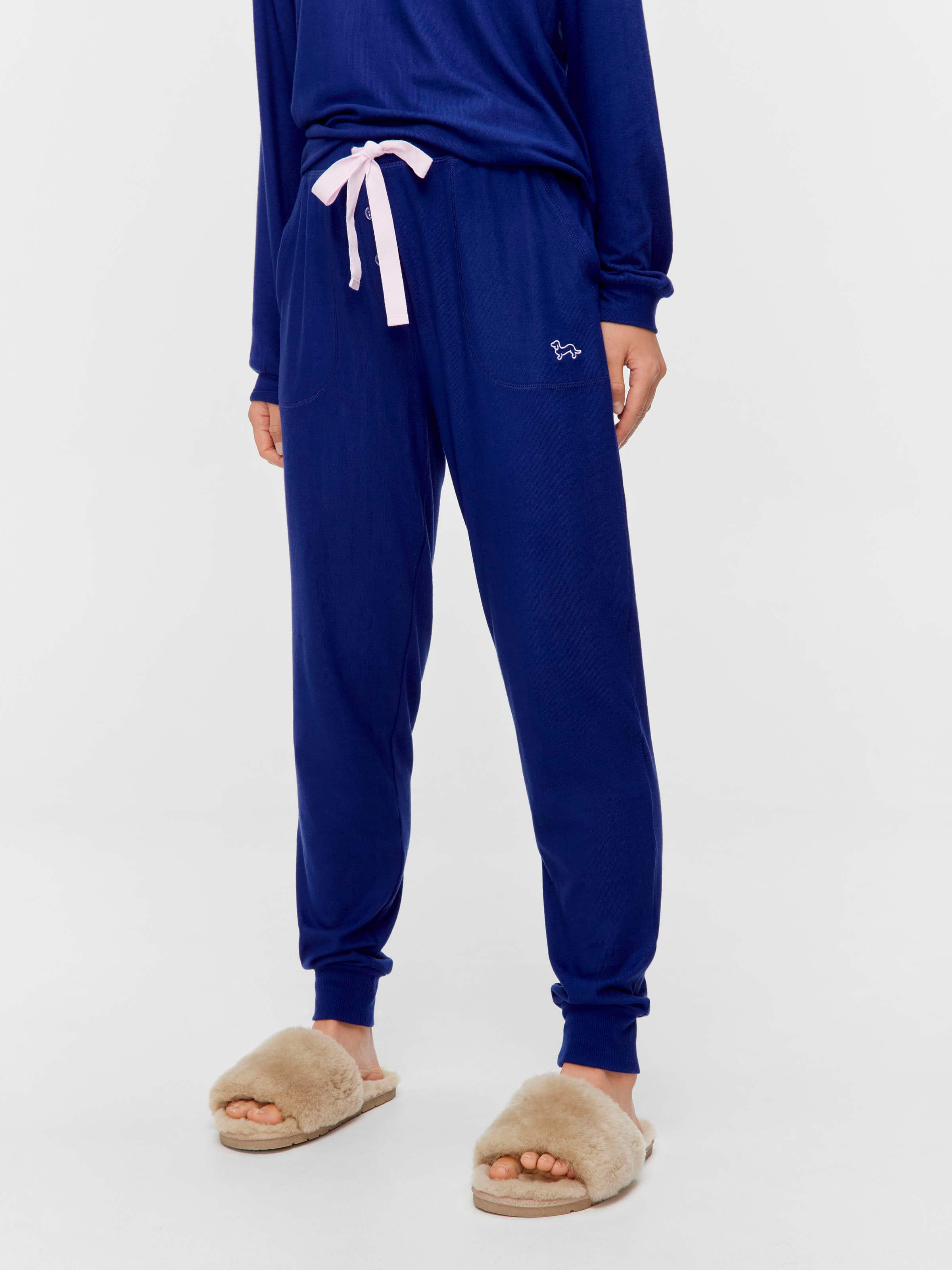 Navy Plush Easy Pj Pant