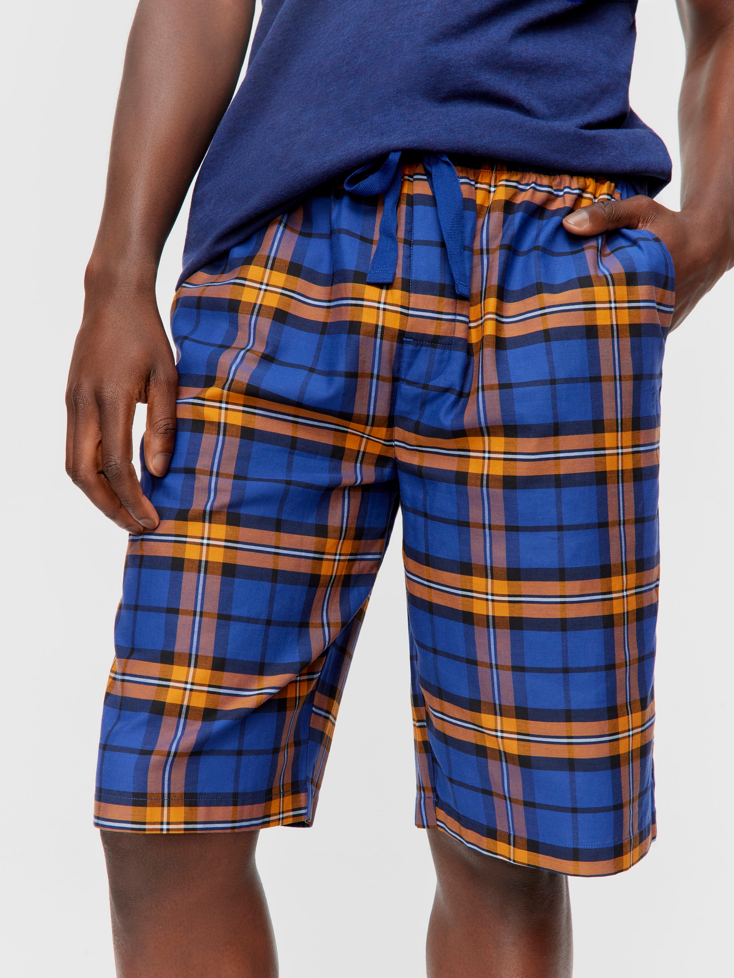 Image for Navy Check Long Short from Peter Alexander