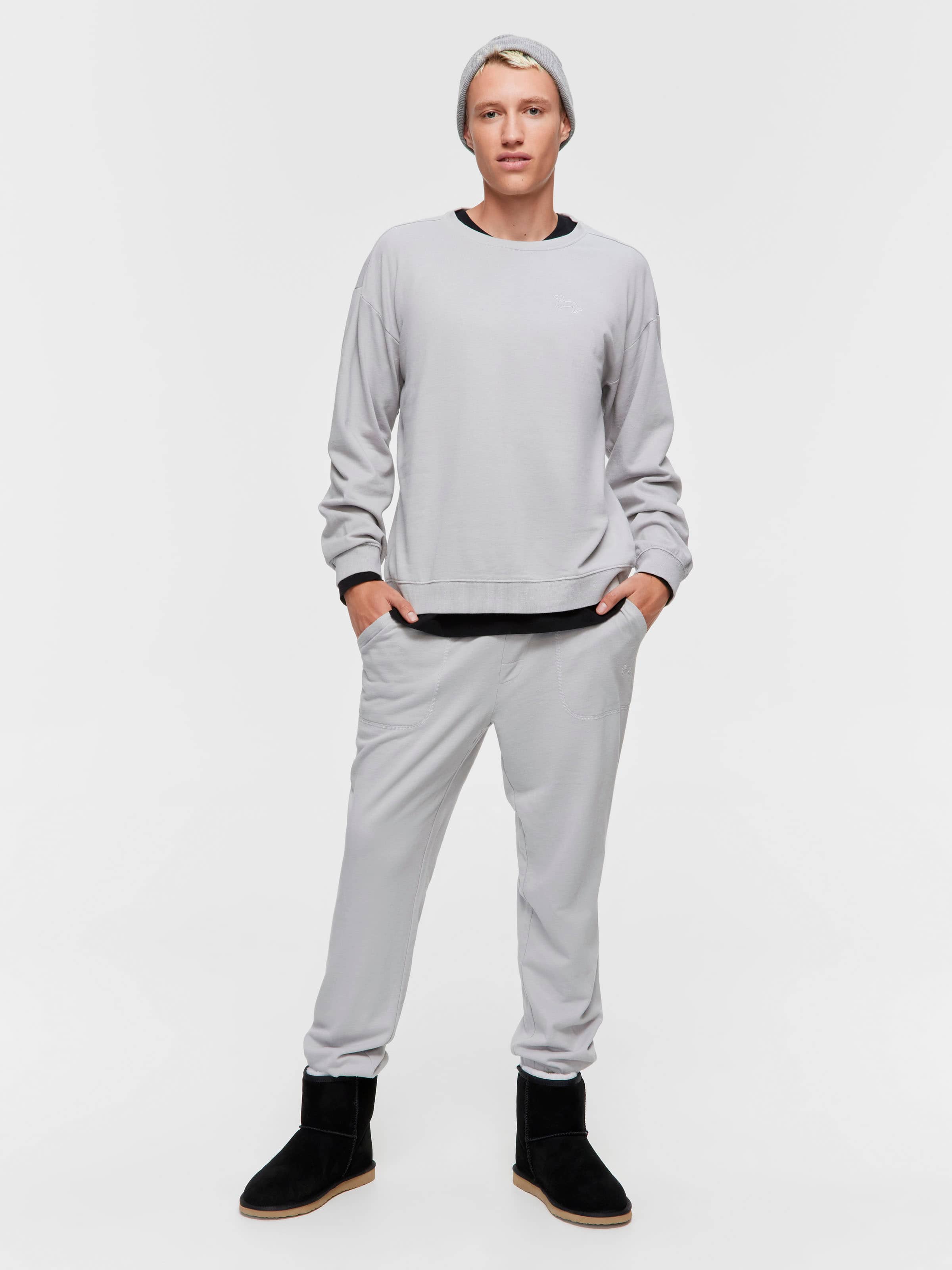 Grey Fleece Track Pant