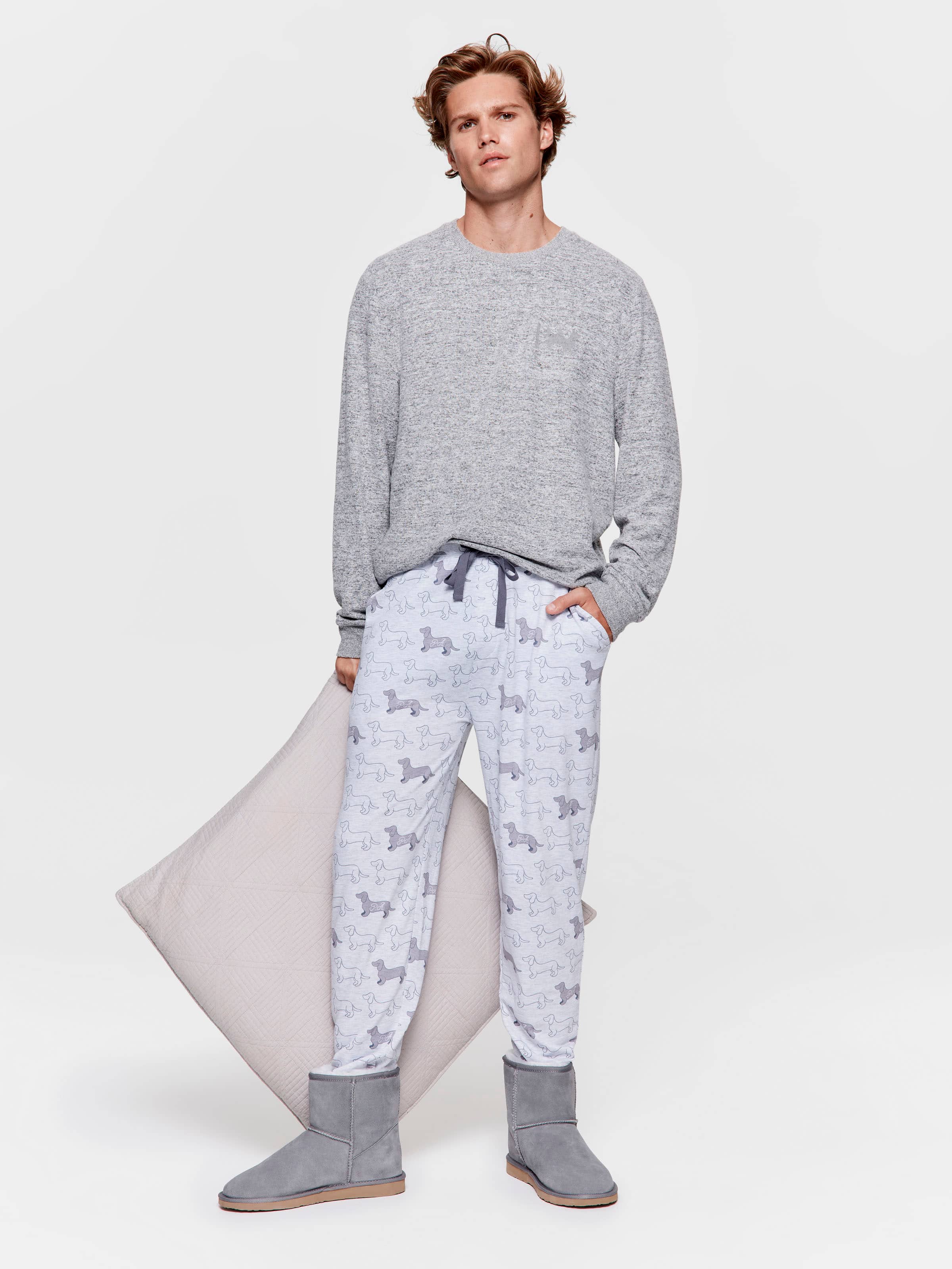 Image for Grey Penny Logo Pj Pant from Peter Alexander