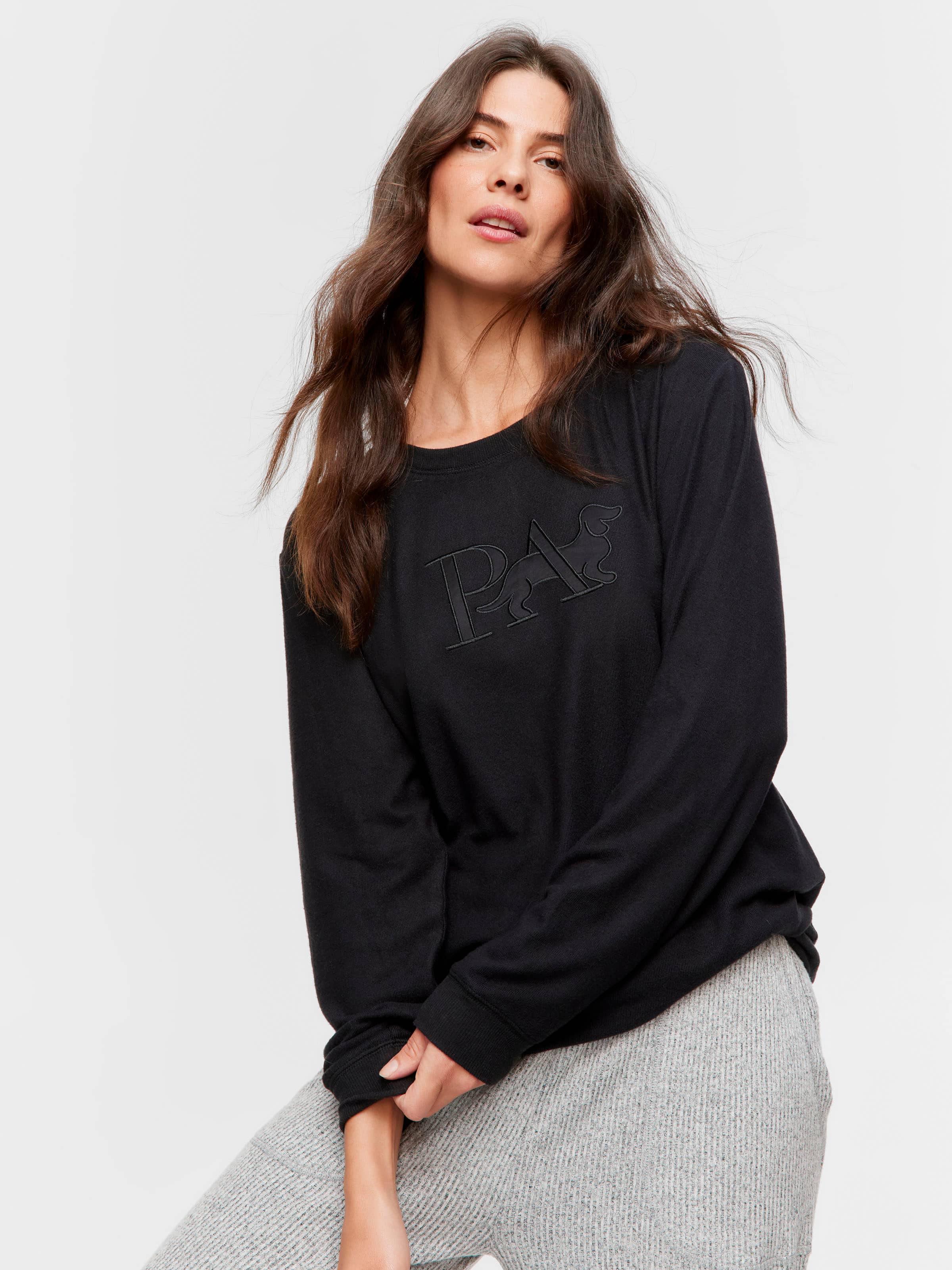 Image for Black Plush Sweater from Peter Alexander