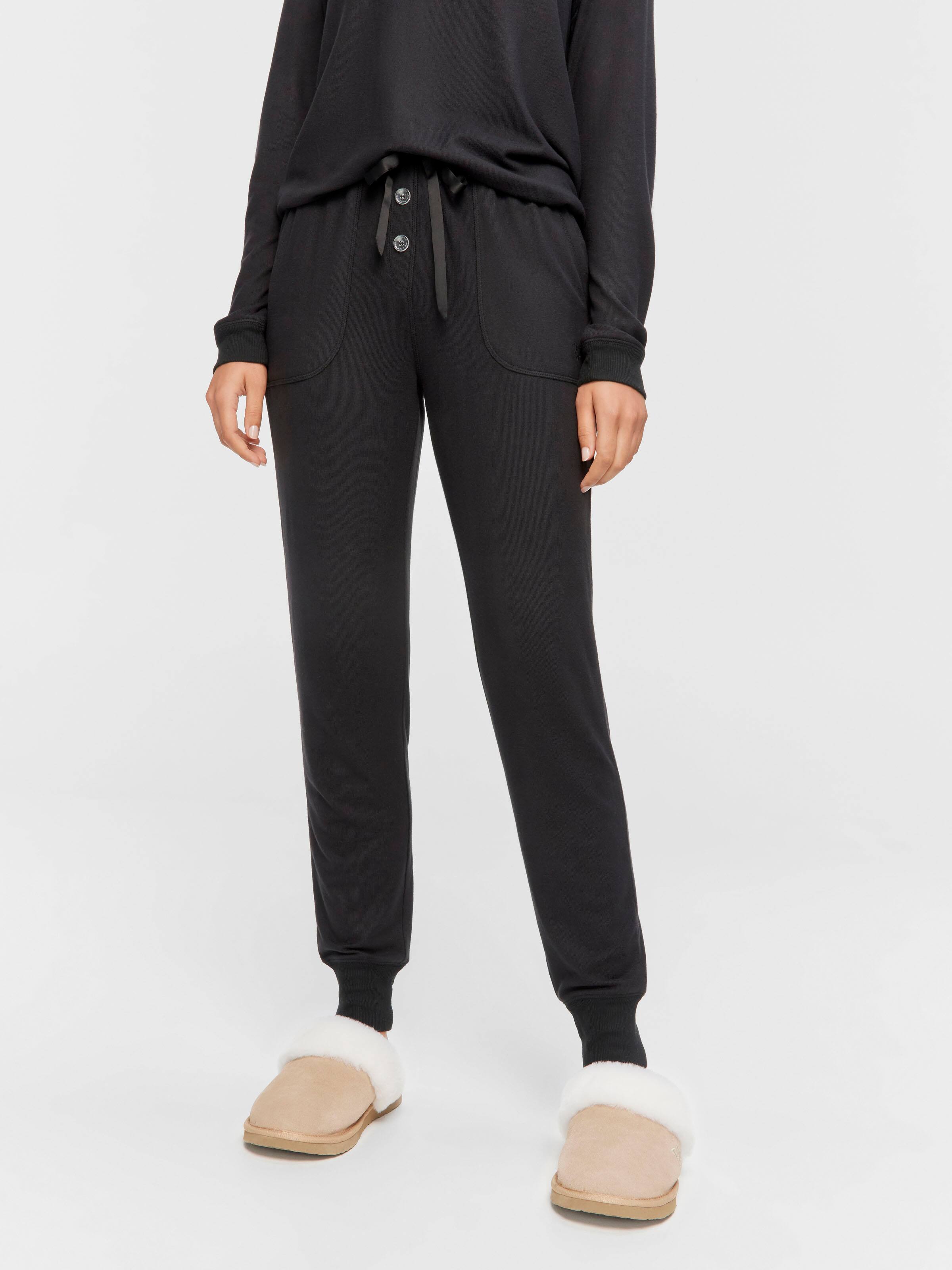 Black Plush Easy Pj Pant