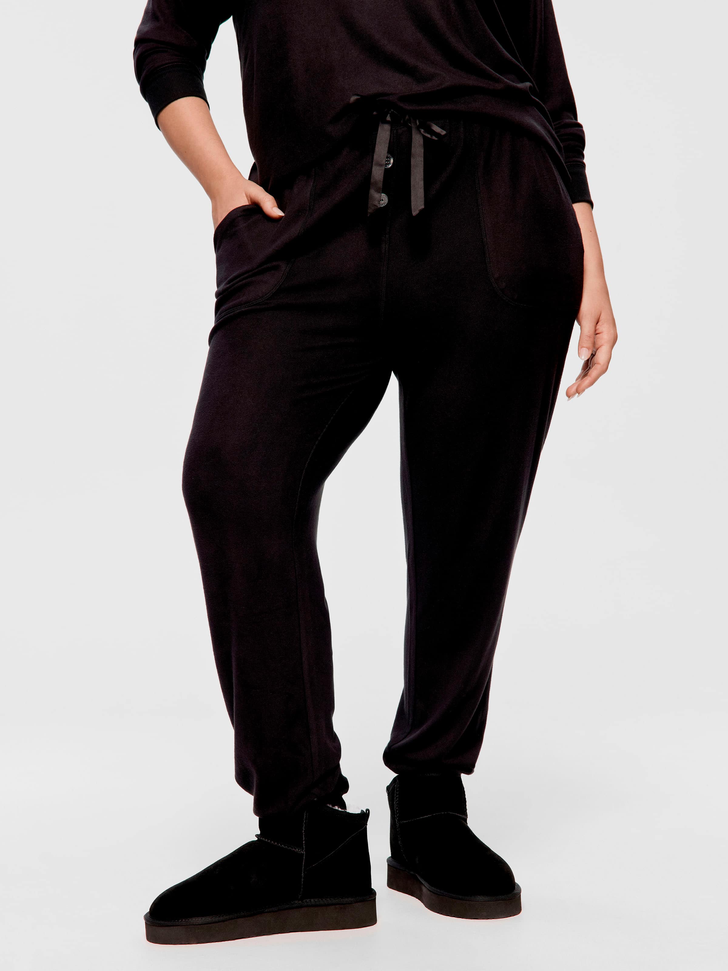Image for P.A. Plus Black Plush Easy Pj Pant from Peter Alexander