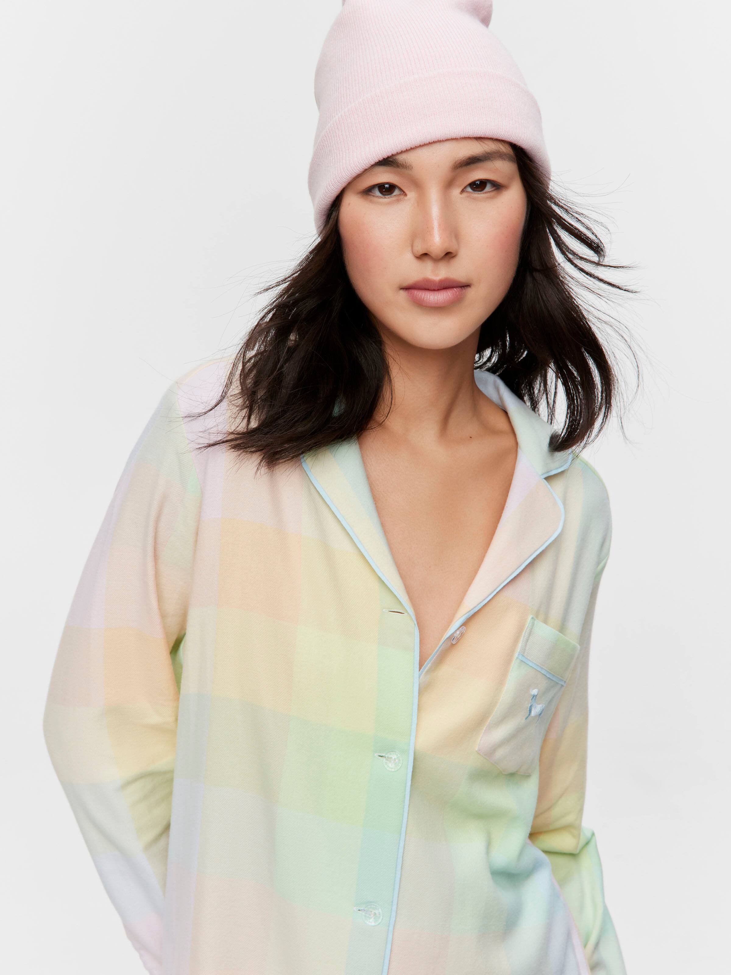 Rainbow Check Flannelette Nightshirt