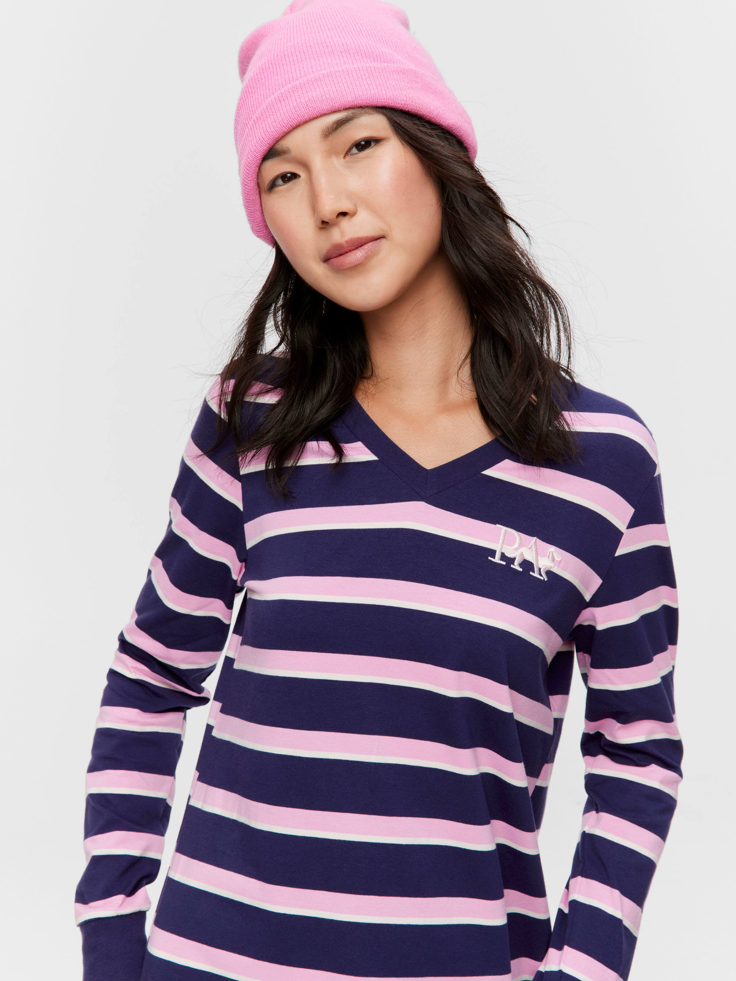 Image for Stripe V Neck Long Sleeve Nightie from Peter Alexander