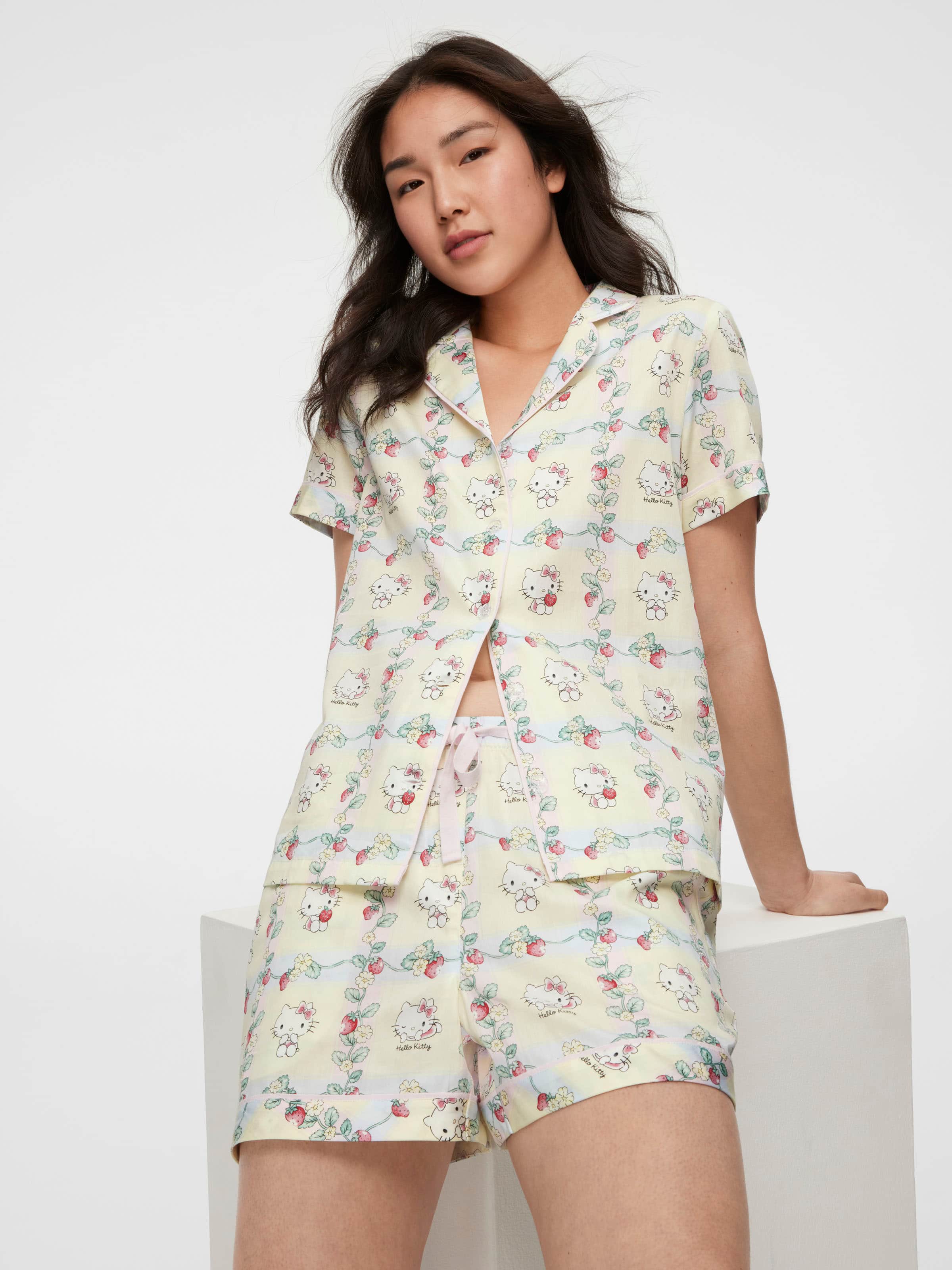 Hello Kitty 100% Cotton Shortie Pj Set