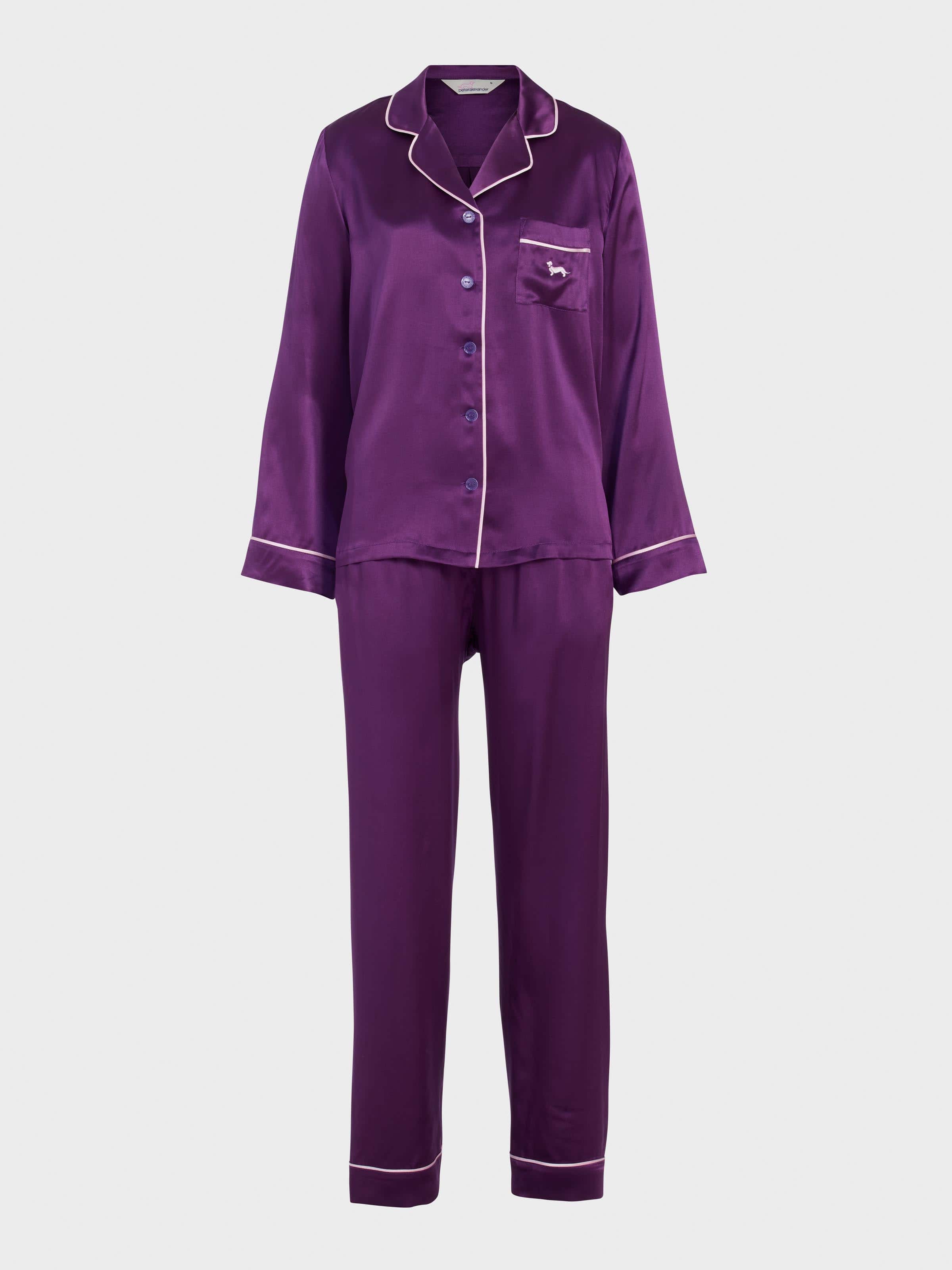 Image for Plum Mulberry Silk Long Pj Set from Peter Alexander